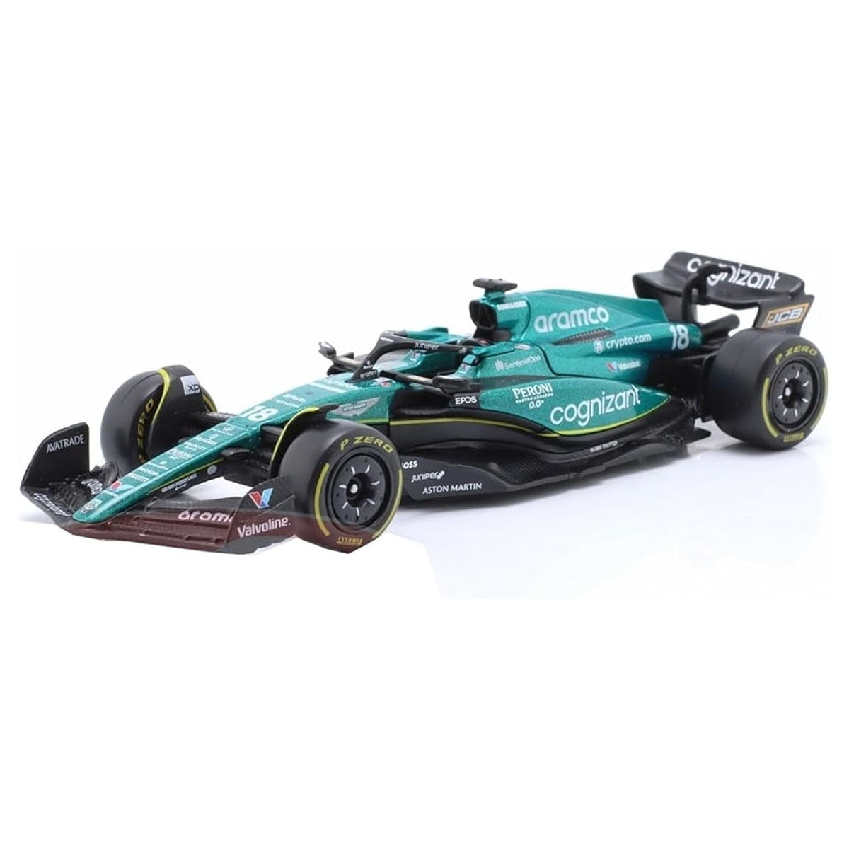 Bburago Aramco F1 Aston Martin AMR23 Lance Stroll !:43 Race Car