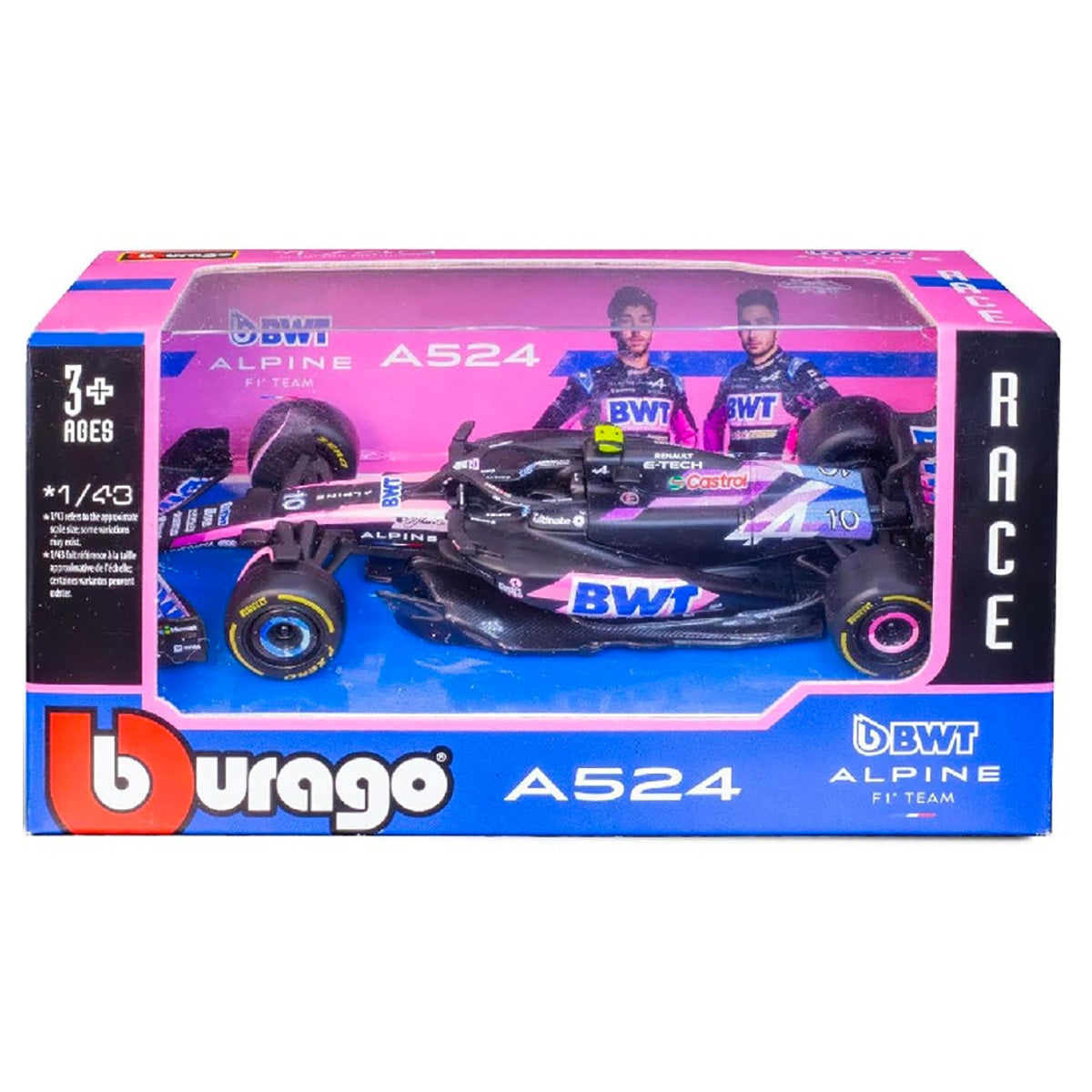 Bburago Alpine F1 A524 2024 Esteban Ocon 1:43 Race Car