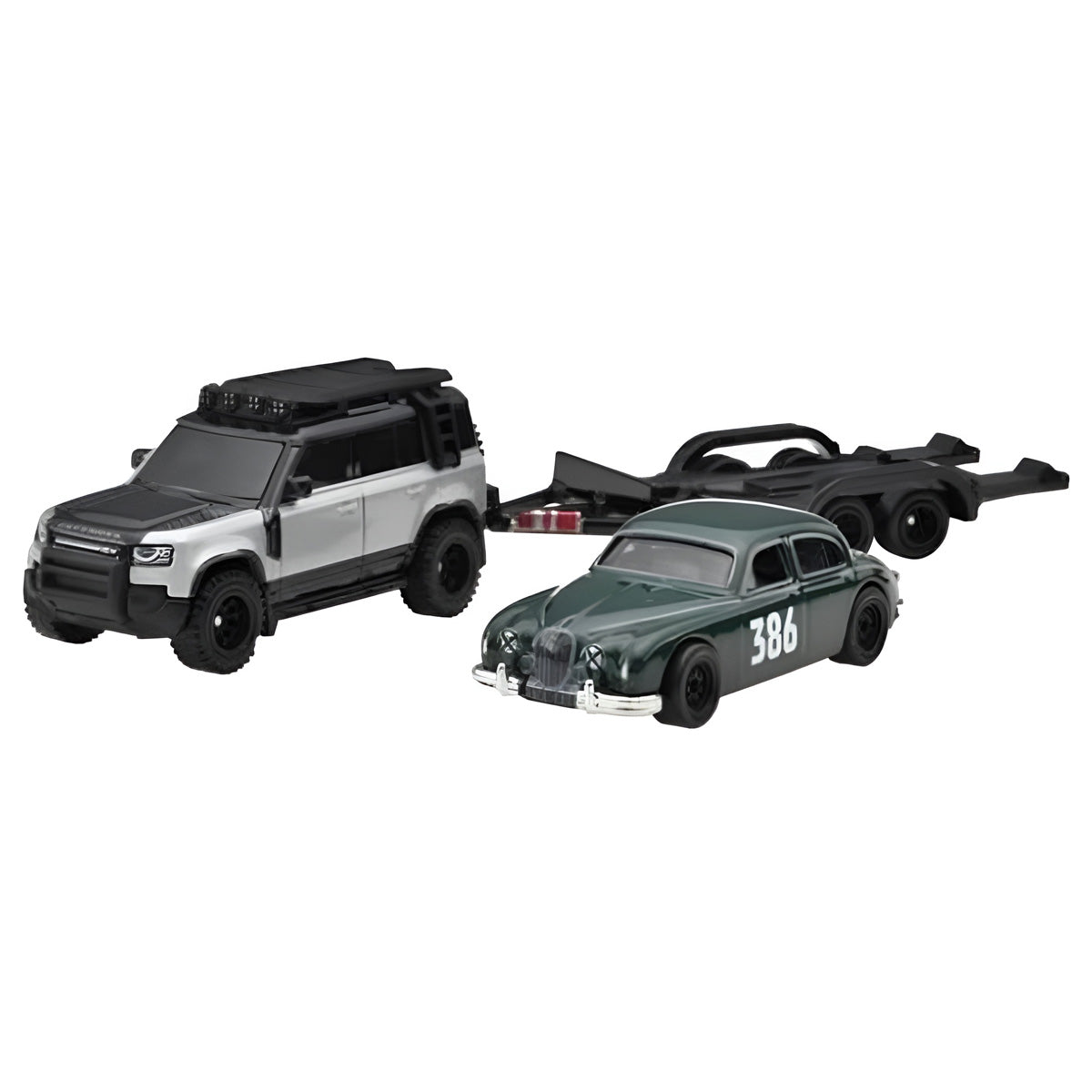  Hot Wheels Car Culture Team Transport: Jaguar MK1 and 2023 Land Rover Defender 110 1:64 Cars