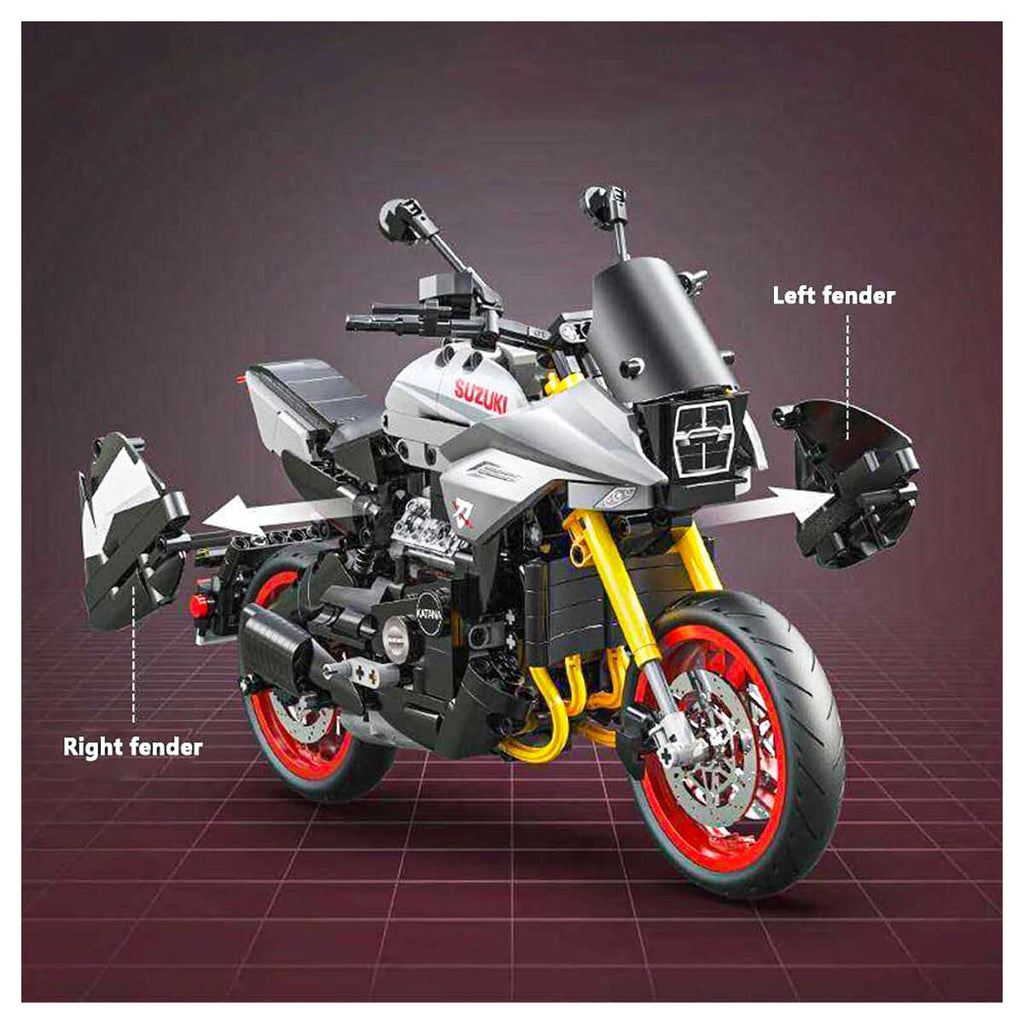 CaDA Suzuki Katana Motorcycle 1104 Piece Building Set