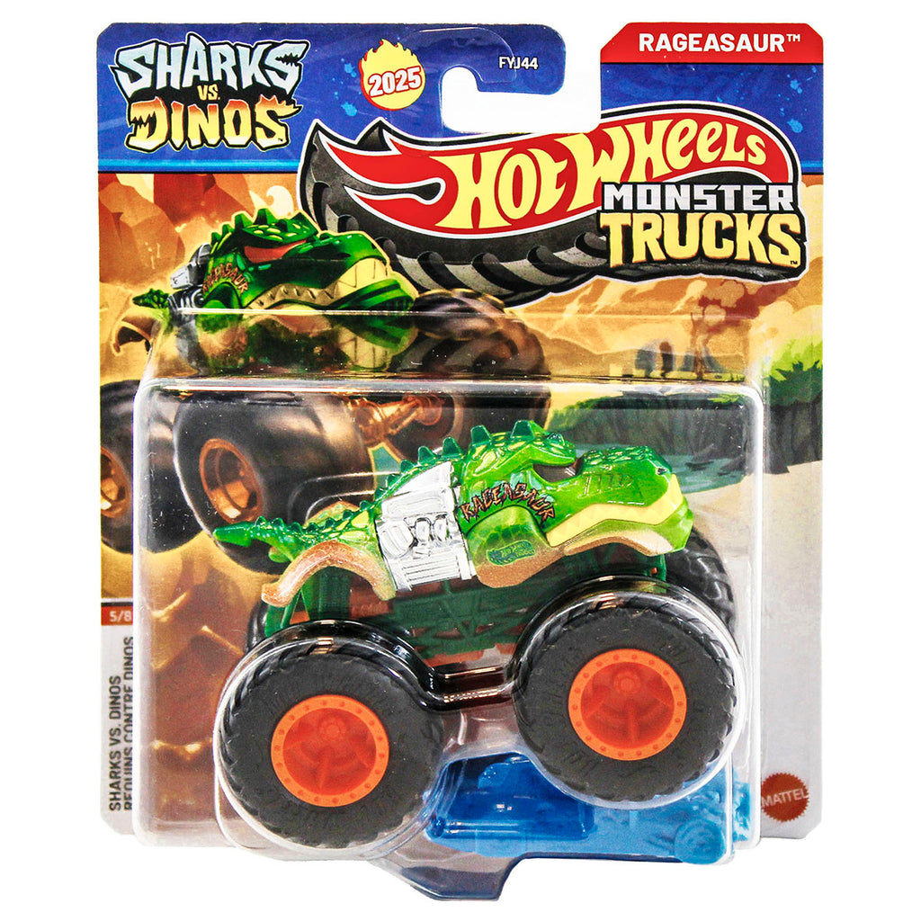 Hot Wheels Monster Trucks Shark Vs Dino Rageasaur Truck (styles vary)
