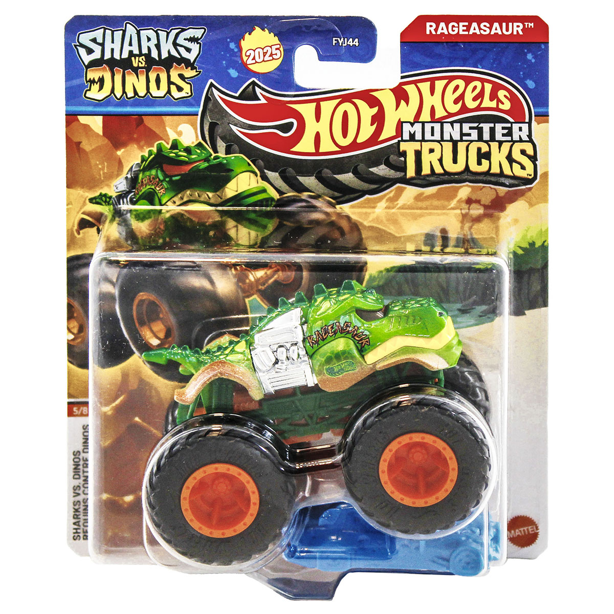 Hot Wheels Monster Trucks Shark Vs Dino Rageasaur Truck (styles vary)