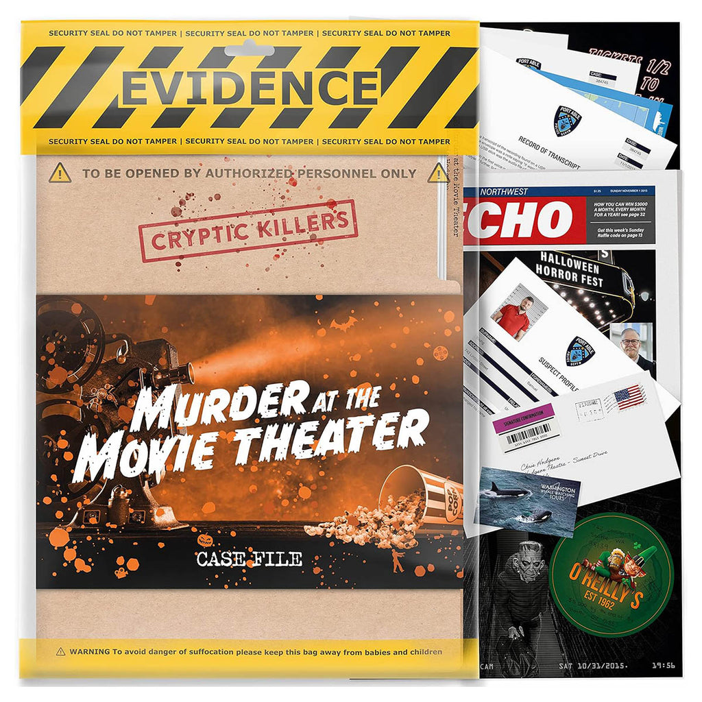 Cryptic Killers: Murder at the Movie Theatre Case File Game