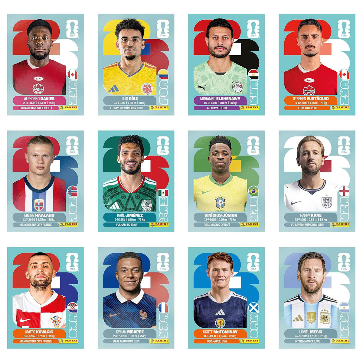 FIFA WORLD CUP 2026™ Official Sticker Collection Box of 8 Packets (Multi-set)