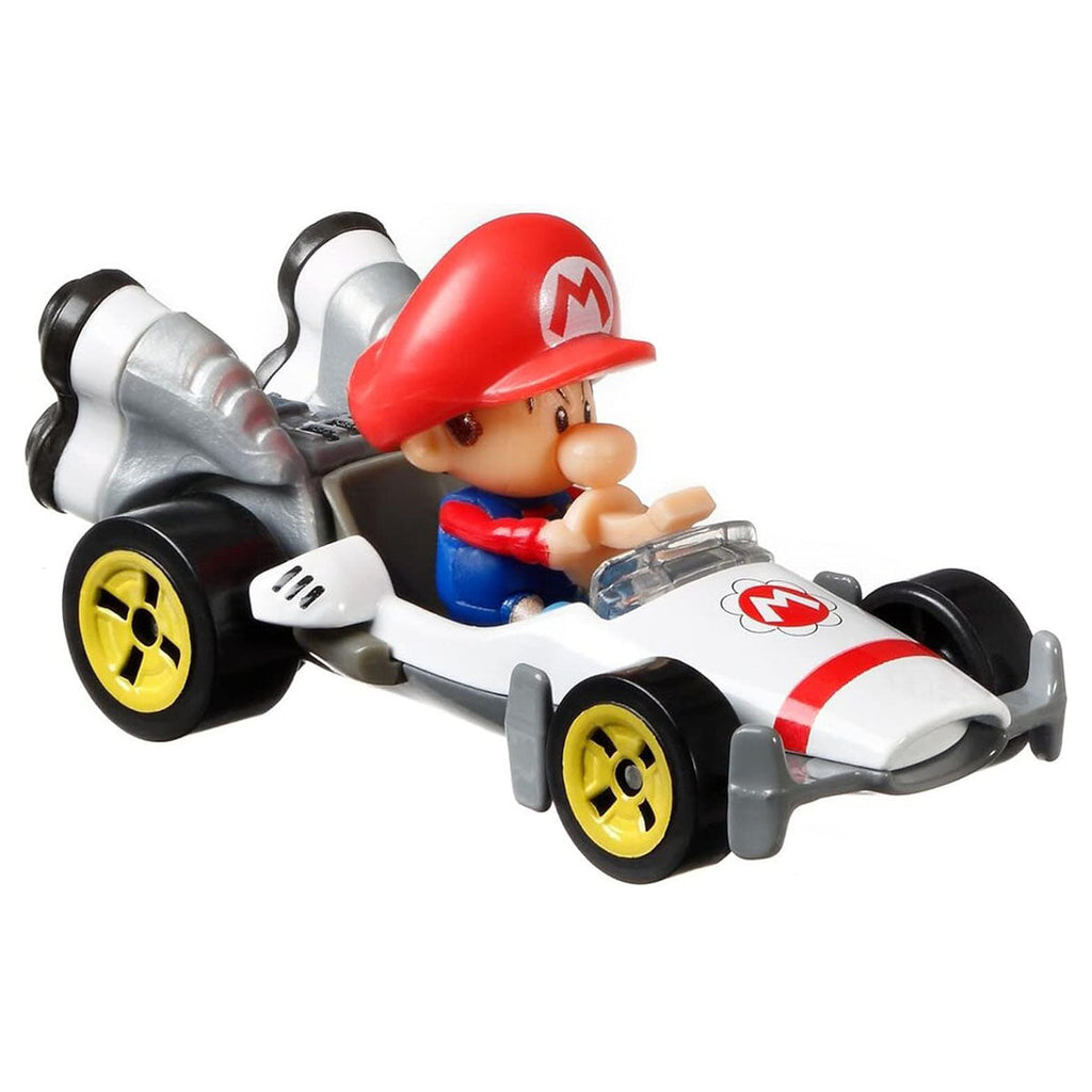 Hot Wheels Mario Kart Baby Mario B-Dasher Car