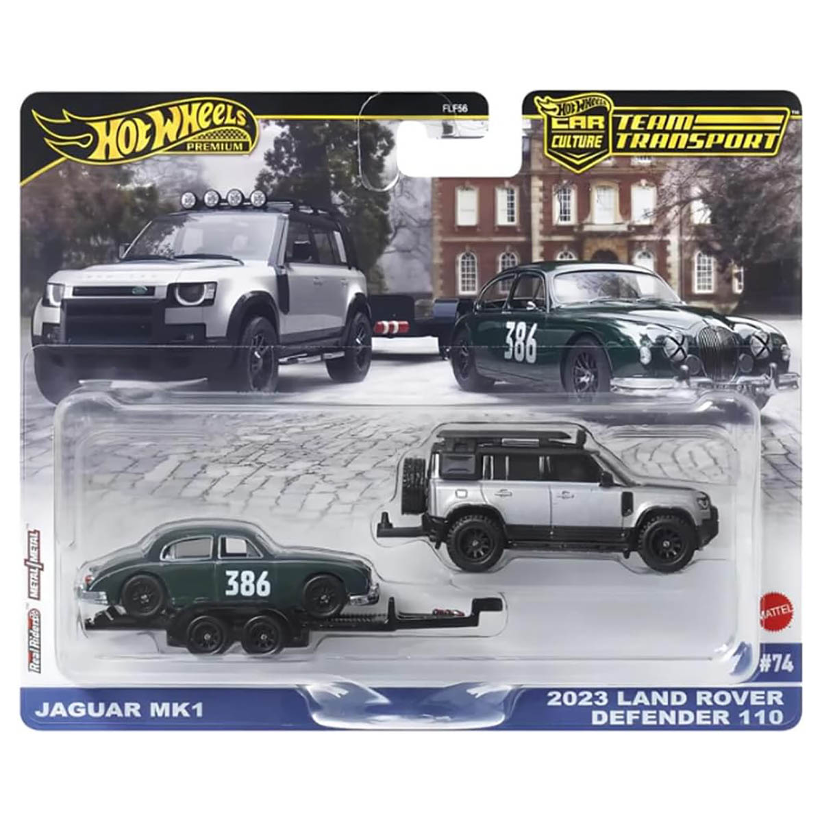  Hot Wheels Car Culture Team Transport: Jaguar MK1 and 2023 Land Rover Defender 110 1:64 Cars