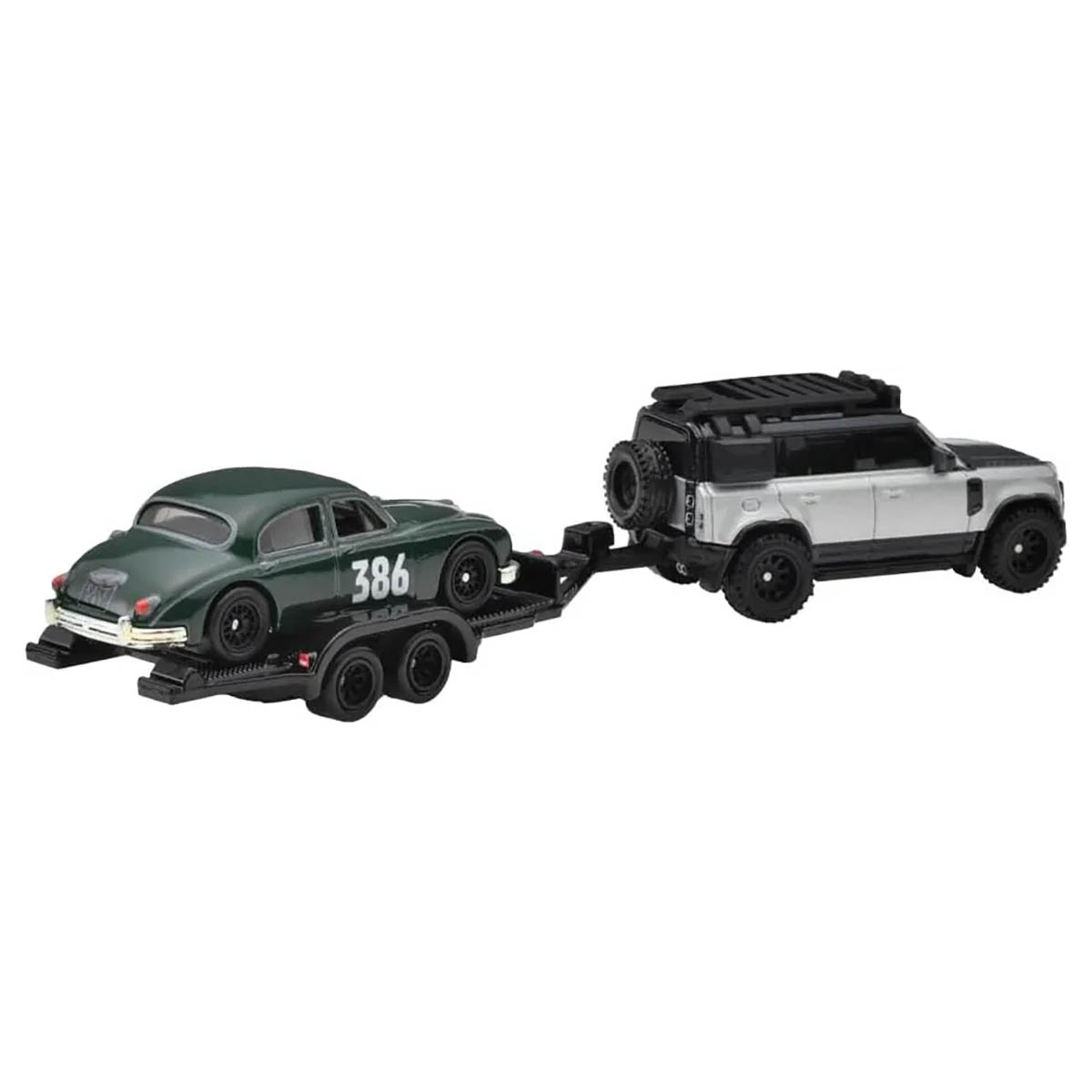  Hot Wheels Car Culture Team Transport: Jaguar MK1 and 2023 Land Rover Defender 110 1:64 Cars