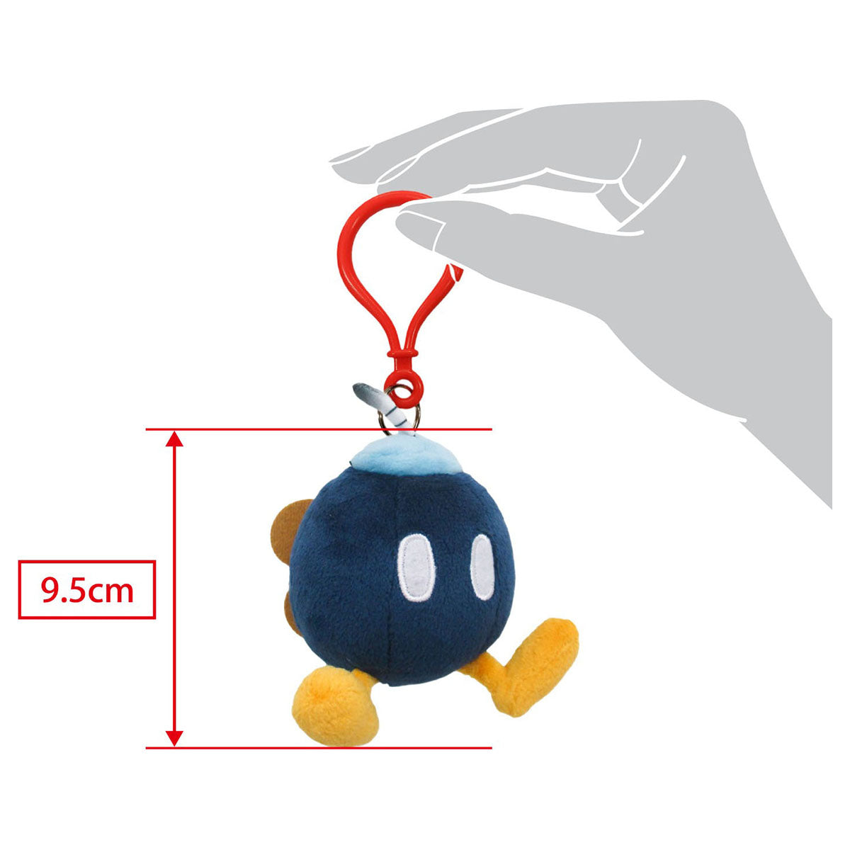 Bob-Omb Soft Toy Keyring 12cm