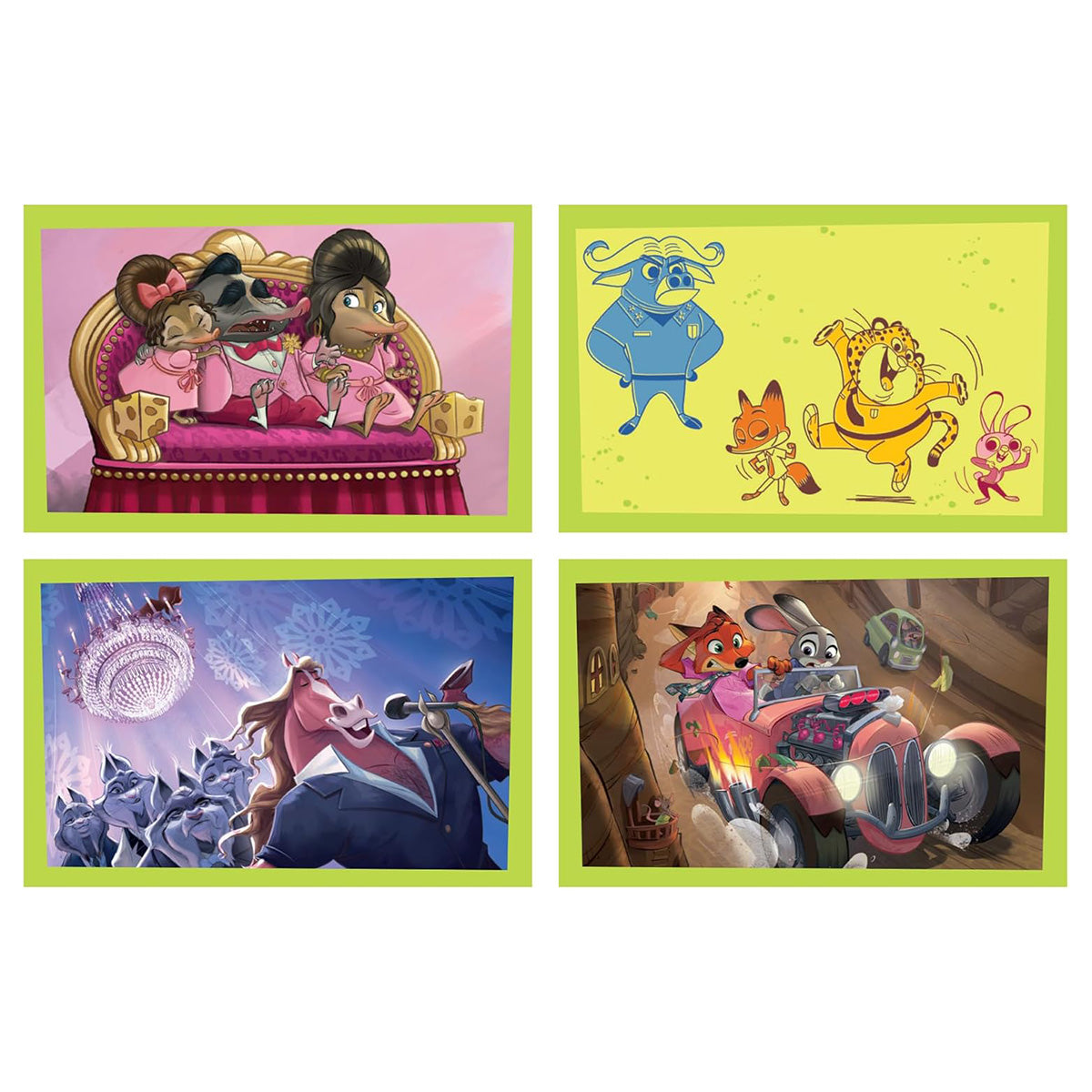 Disney character and foil stickers close-up