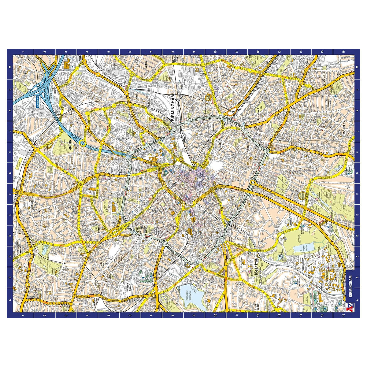 A-Z Map of Birmingham 1000 Piece Jigsaw