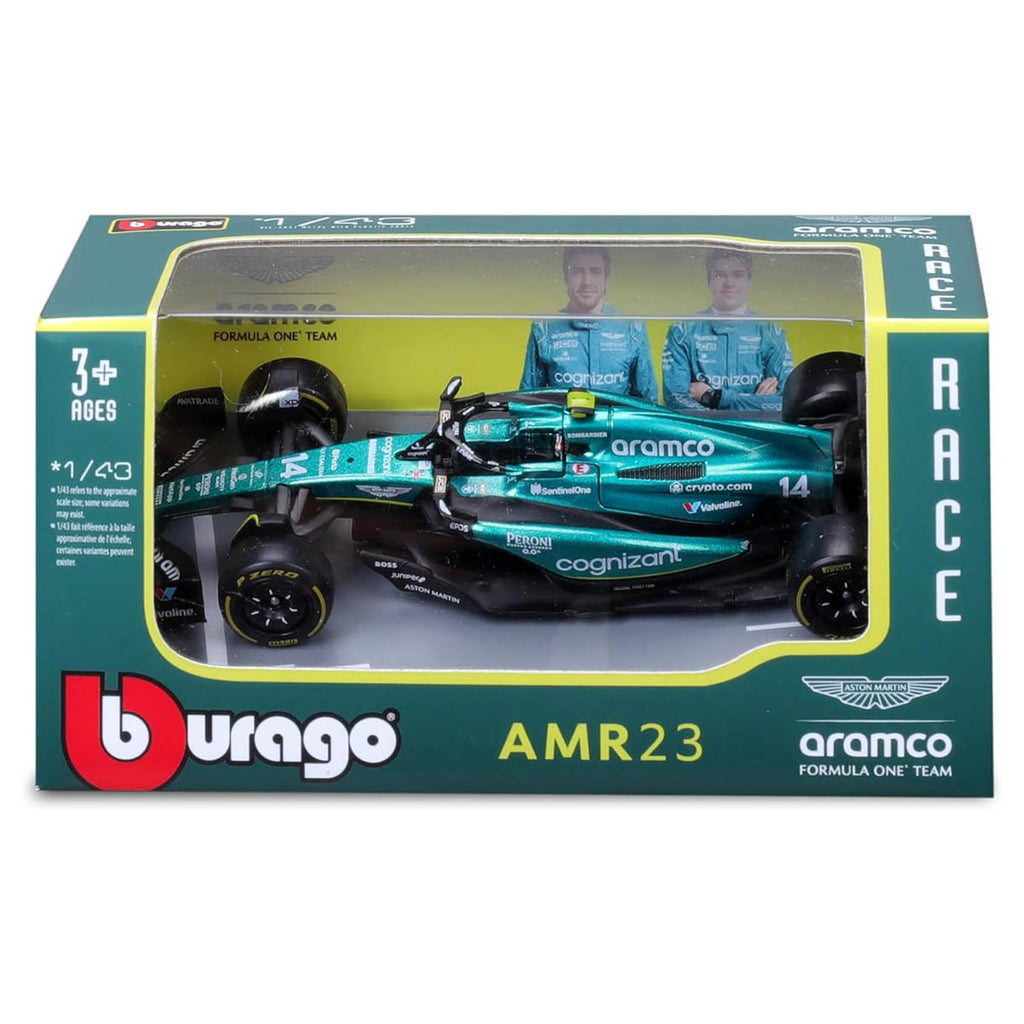Bburago Aston Martin F1 AMR23 2023 Alonso 1:43 Race Car