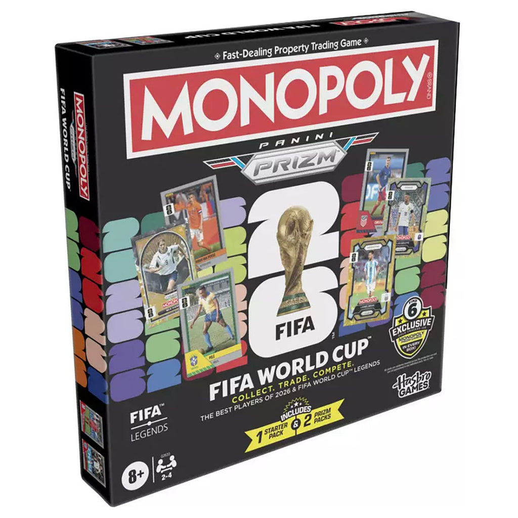 Monopoly FIFA World Cup Panini Prizm board game box Hasbro