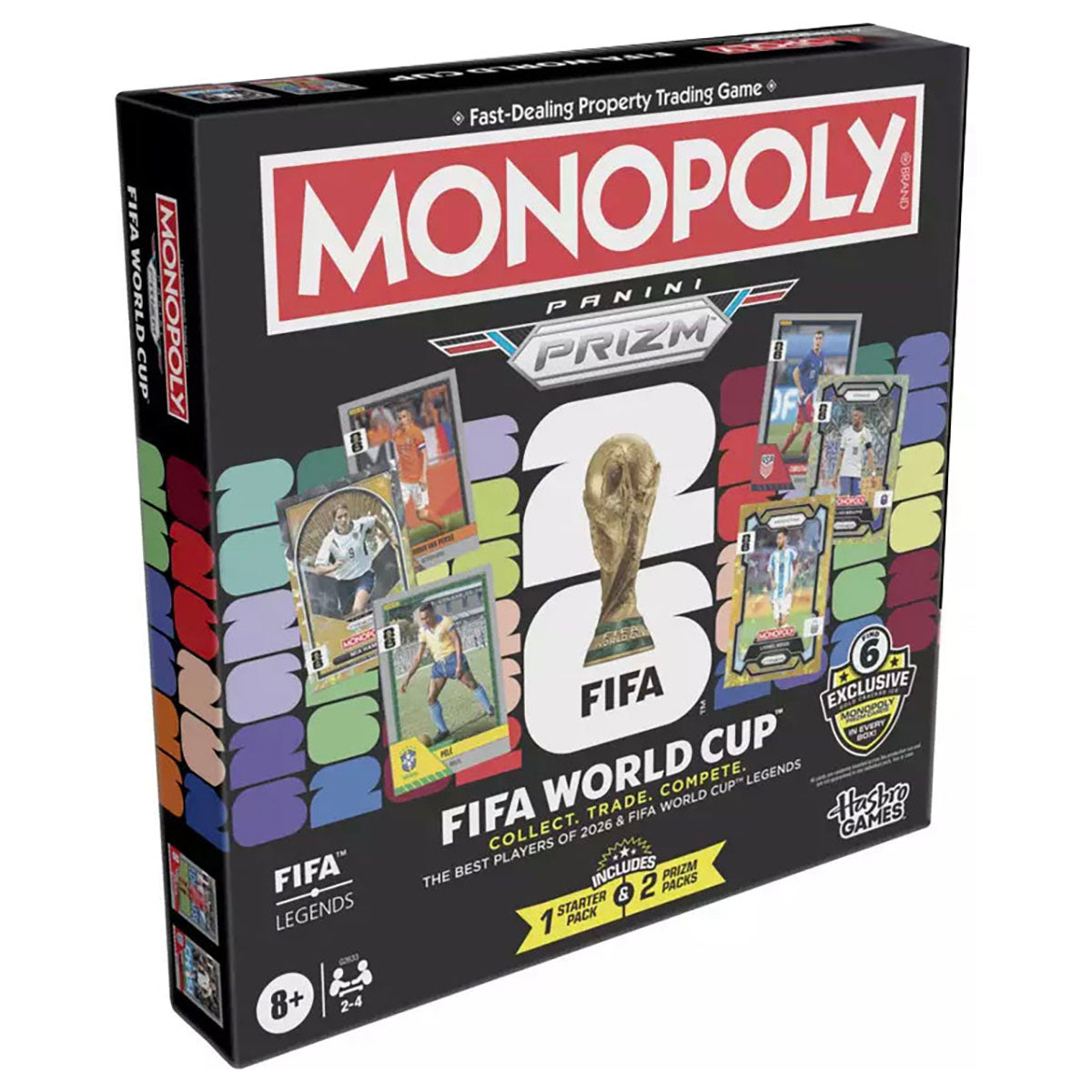 Monopoly FIFA World Cup Panini Prizm board game box Hasbro