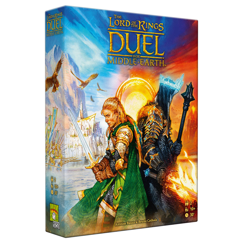 The Lord of the Rings Duel for Middle‑Earth board game box and fantasy components