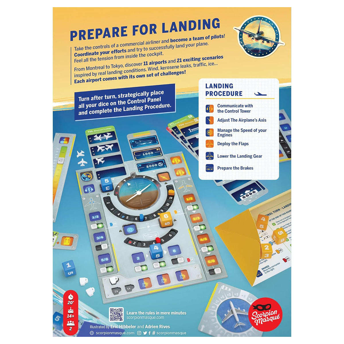 Sky Team cooperative board game box back