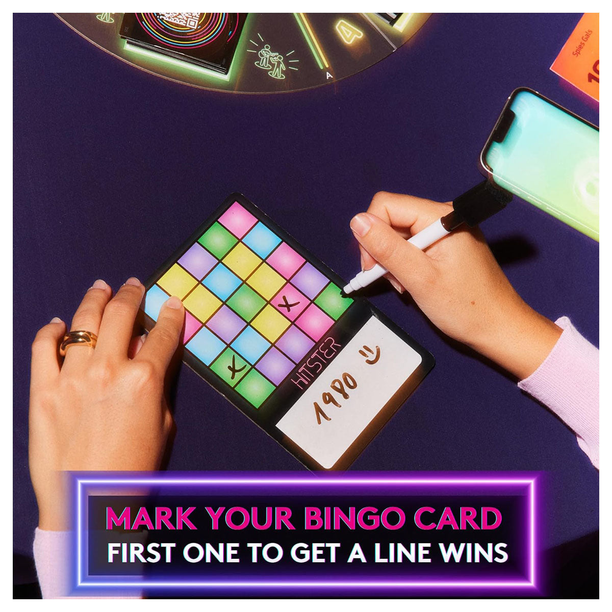 Hitster Bingo gameplay cards music bingo setup players