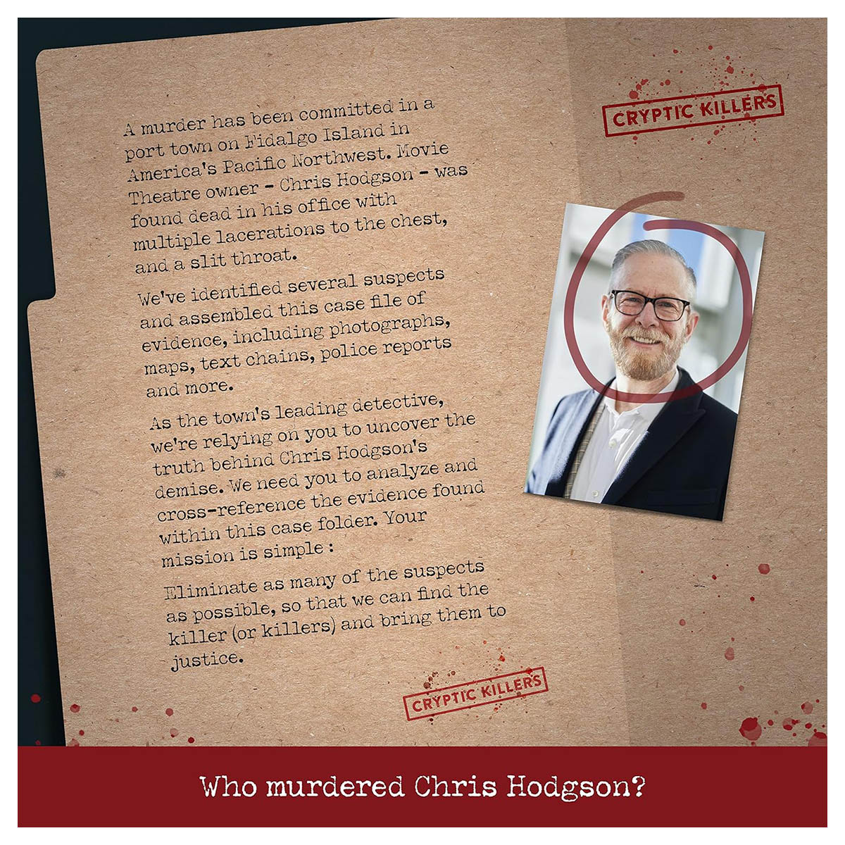 Cryptic Killers: Murder at the Movie Theatre Case File Game