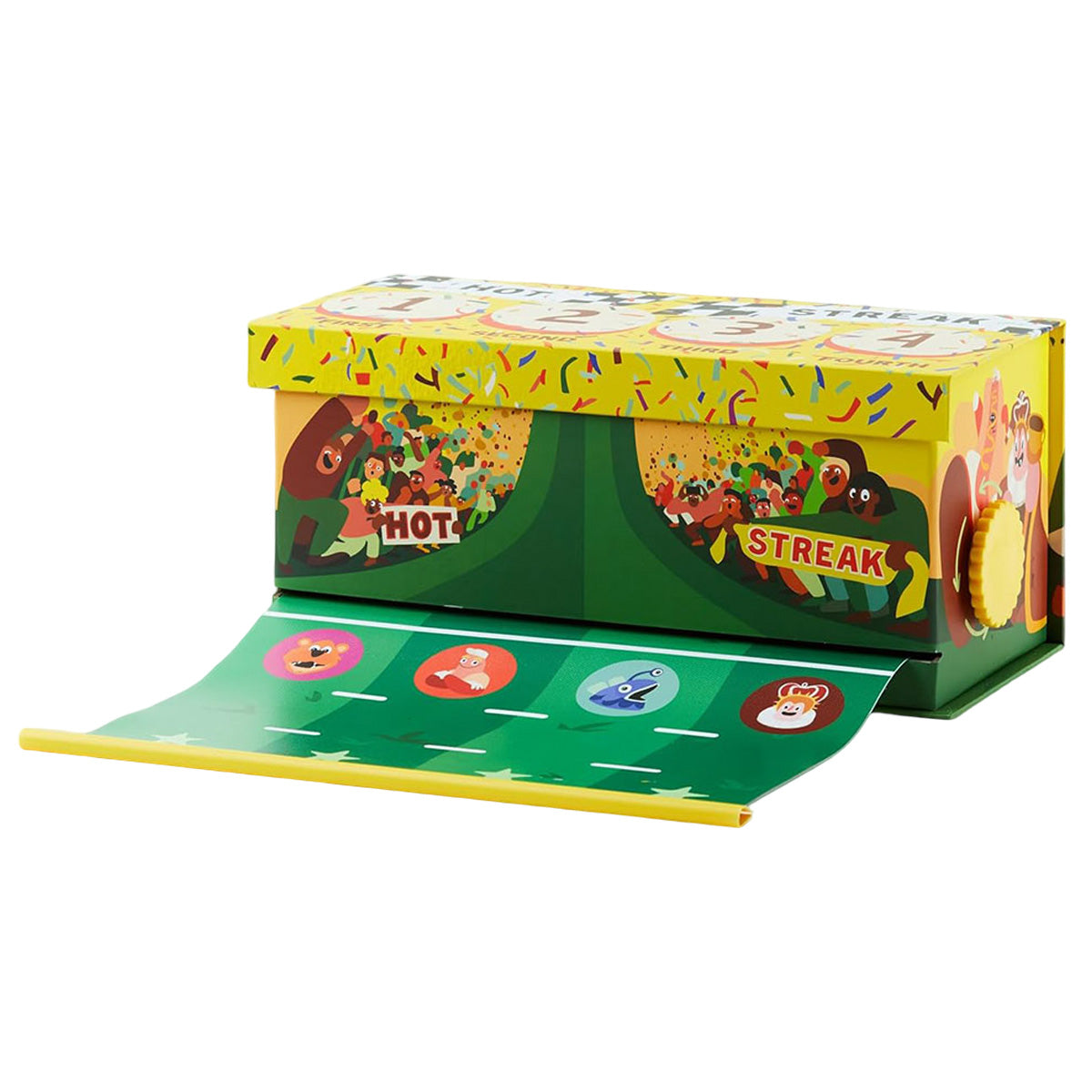 Hot Streak board game pull-out racetrack detail