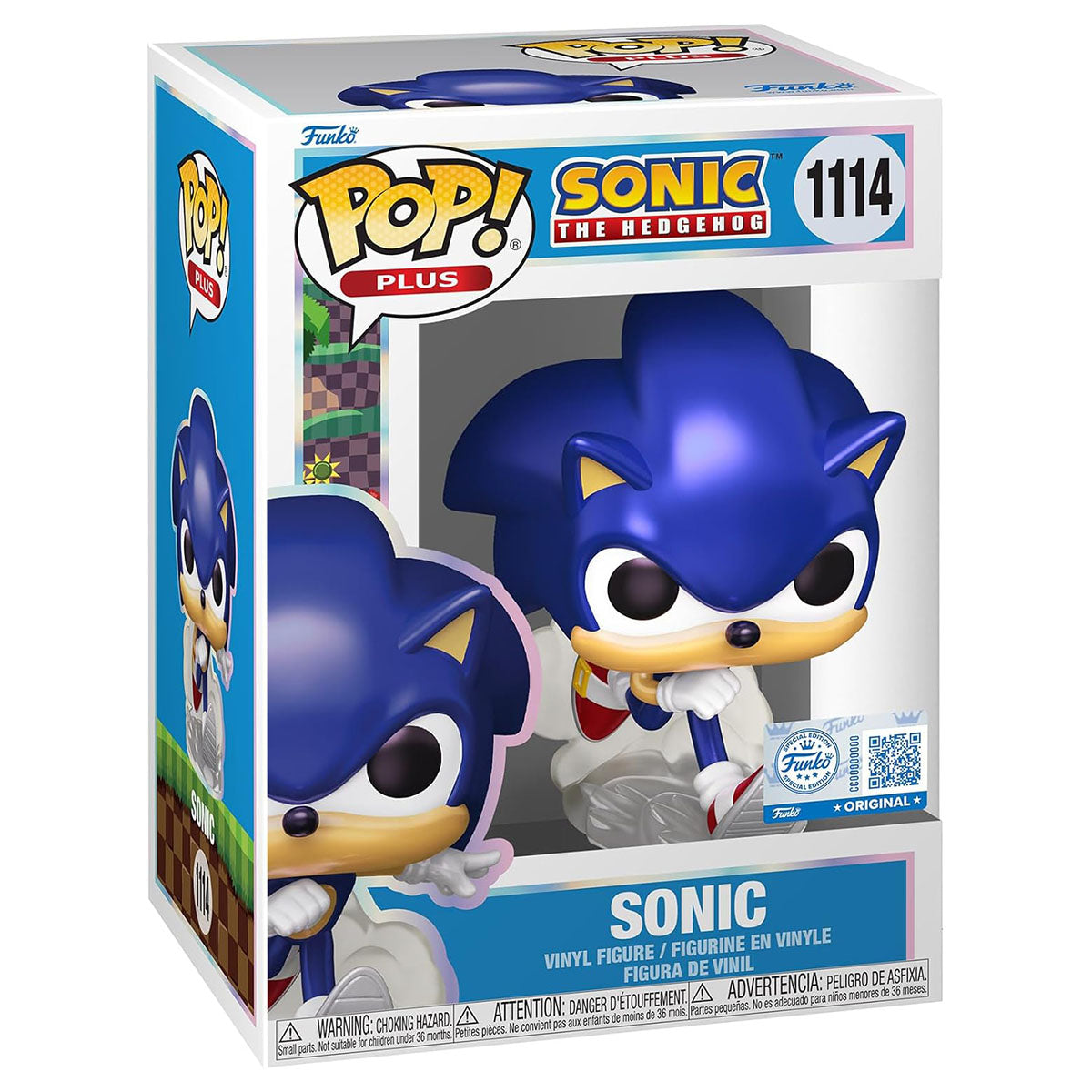Funko Pop! Plus: Sonic the Hedgehog: Sonic (Pearlescent) Vinyl Figure #1114