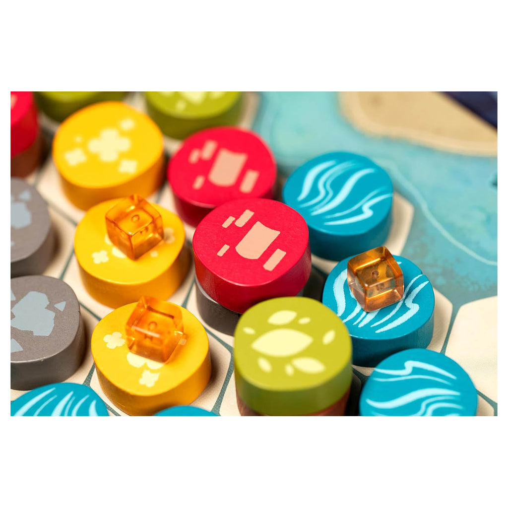 Harmonies board game components close-up