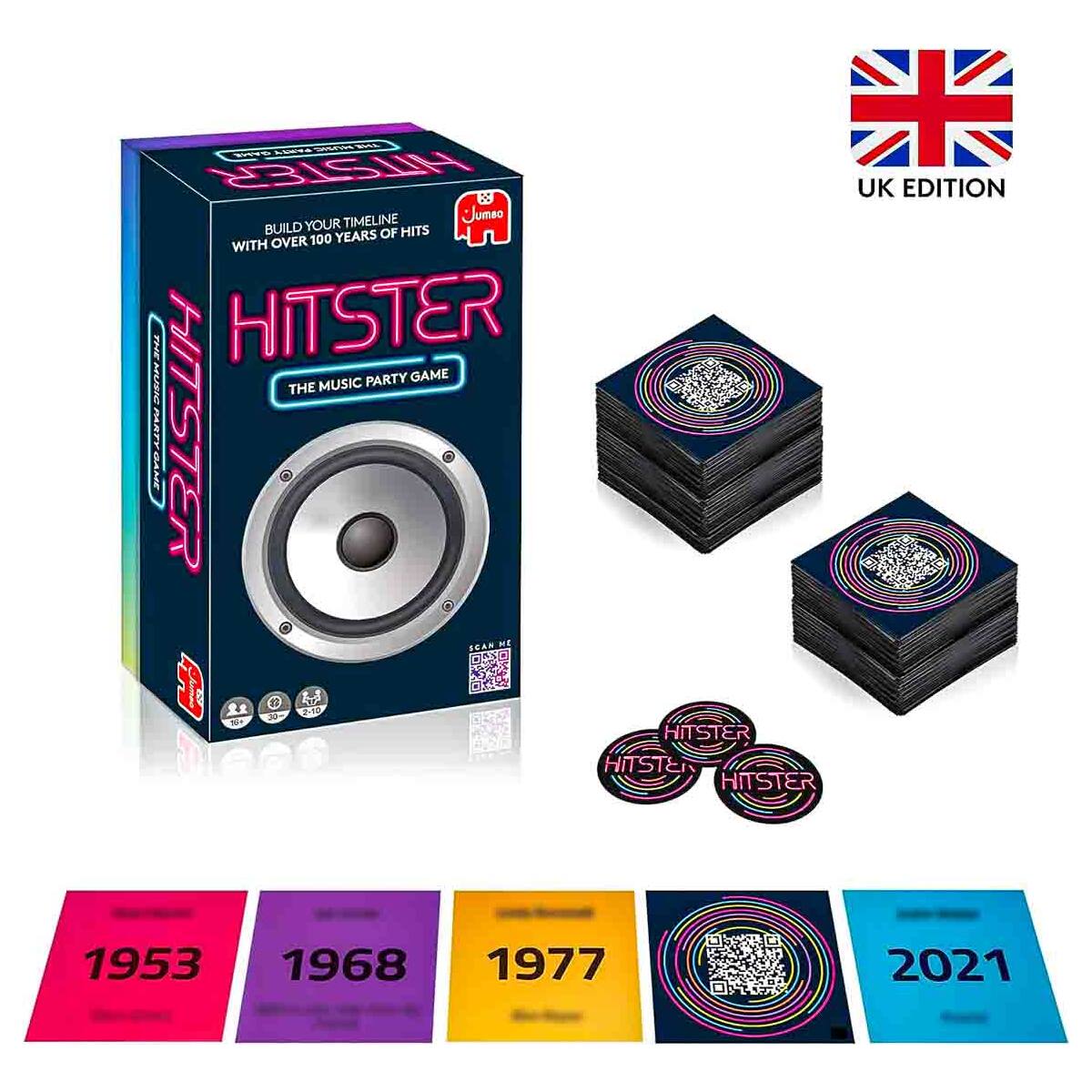 Hitster gameplay cards timeline music quiz party game