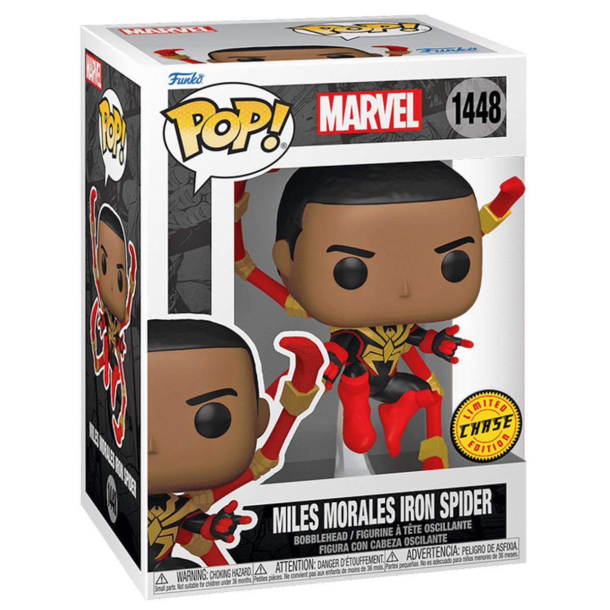 Funko Pop! Marvel Miles Morales Iron Spider with Chase Bobblehead Figure #1448