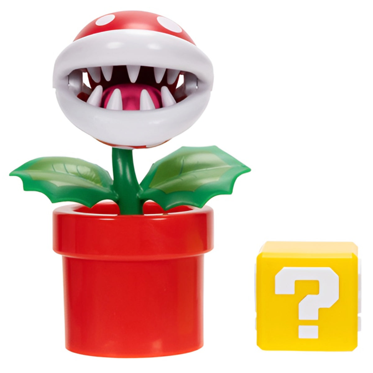 Super Mario Piranha Plant with ? Block 4" Figure