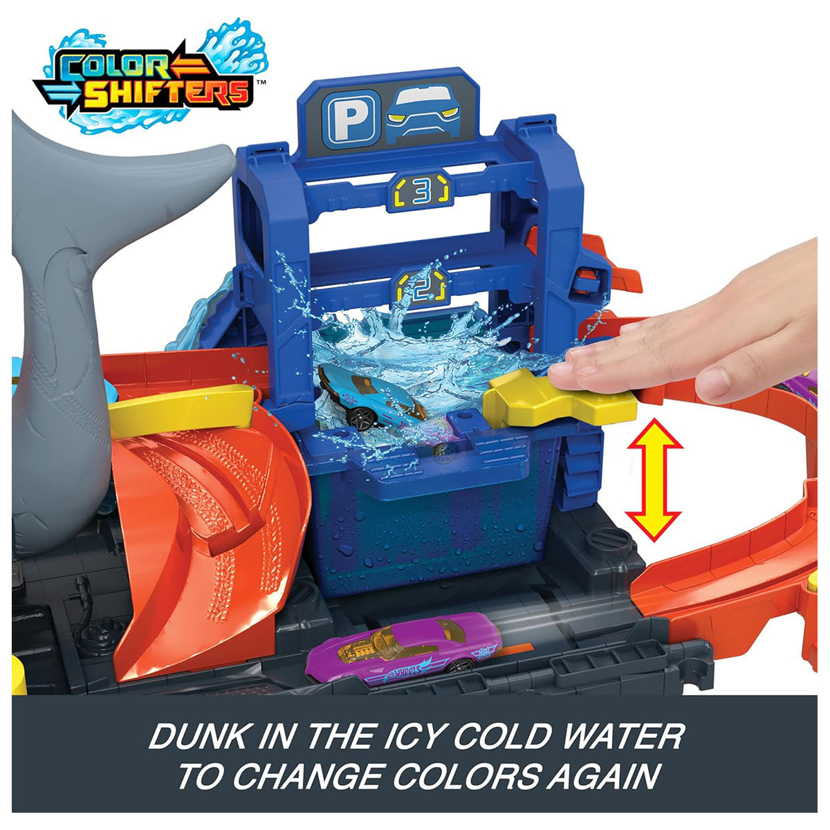 Hot Wheels City Ultra Shark Car Wash Playset