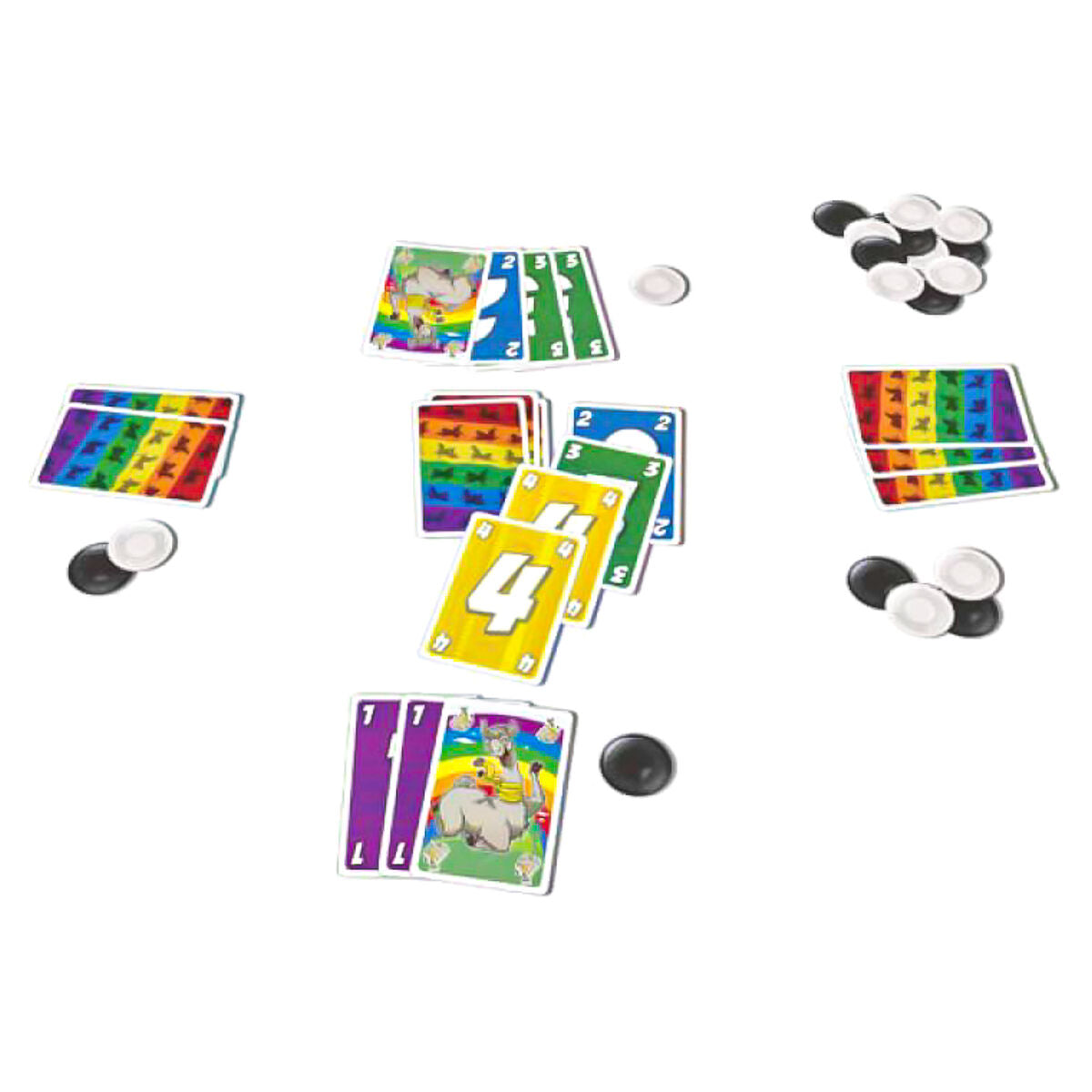 L.L.A.M.A card game tokens and scoring pieces