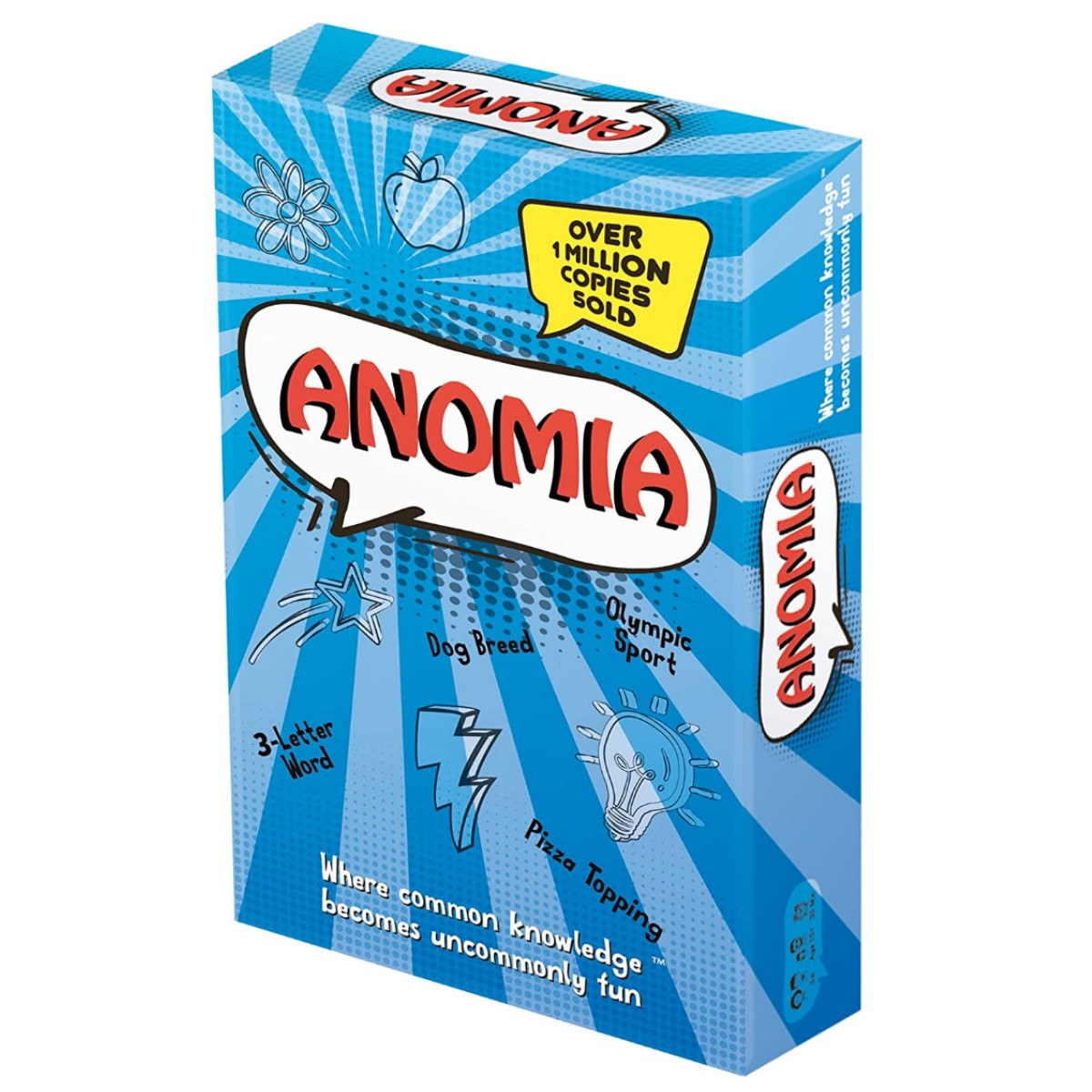 Anomia card game box party word game