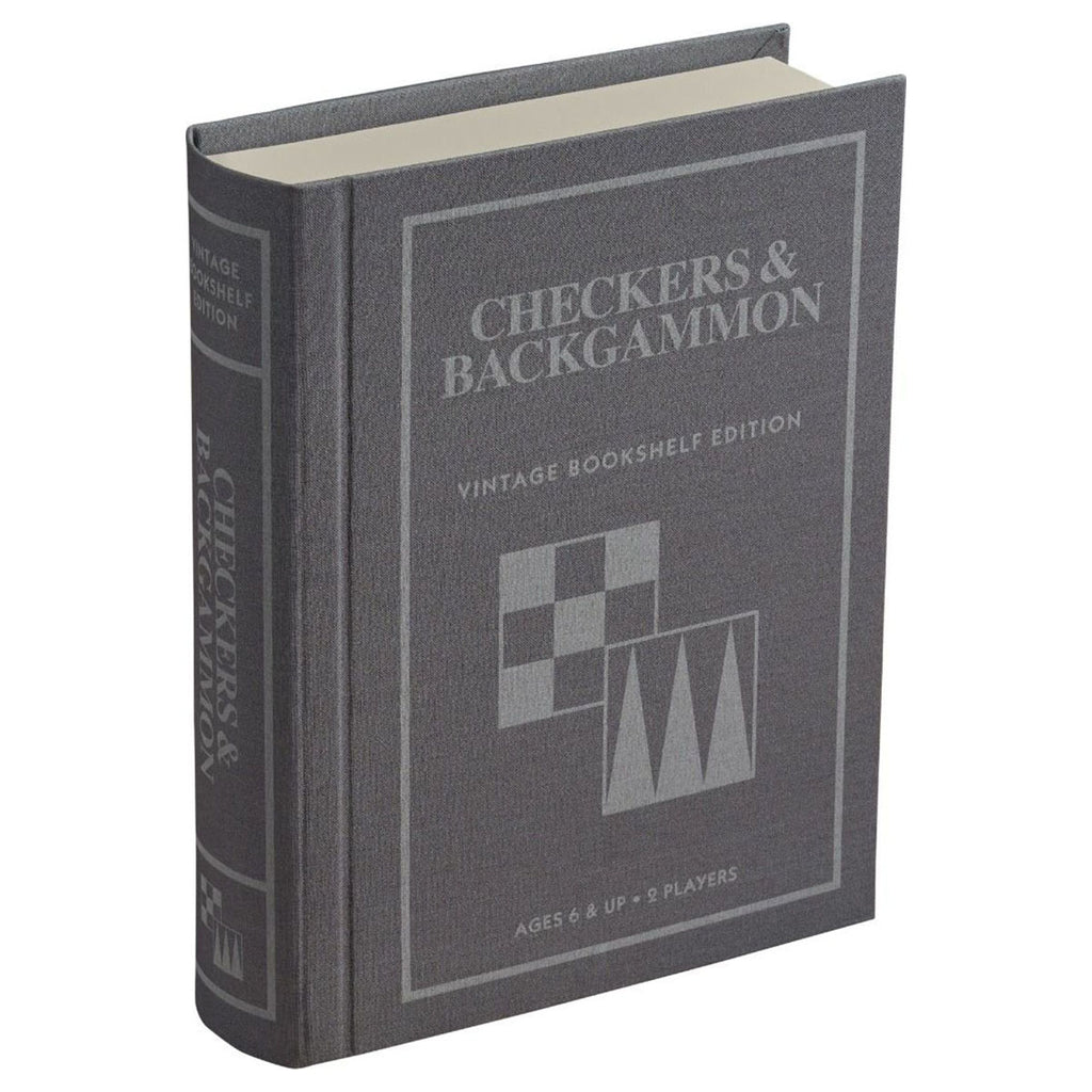 Checkers & Backgammon Vintage Bookshelf Edition