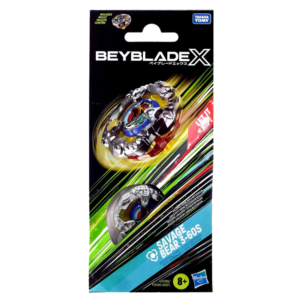 Beyblade X Savage Bear 3-60S Defense Type Single Pack