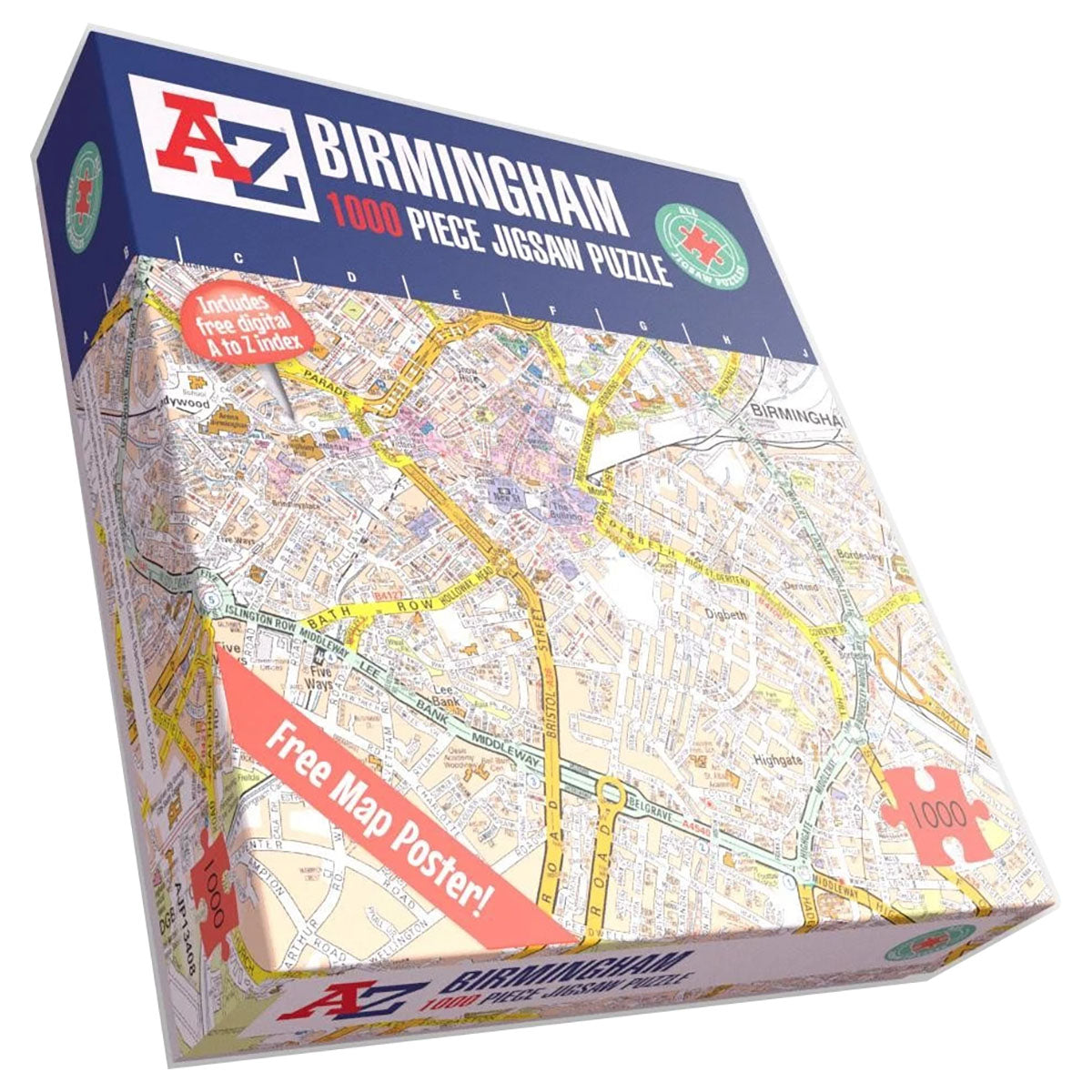 A-Z Map of Birmingham 1000 Piece Jigsaw