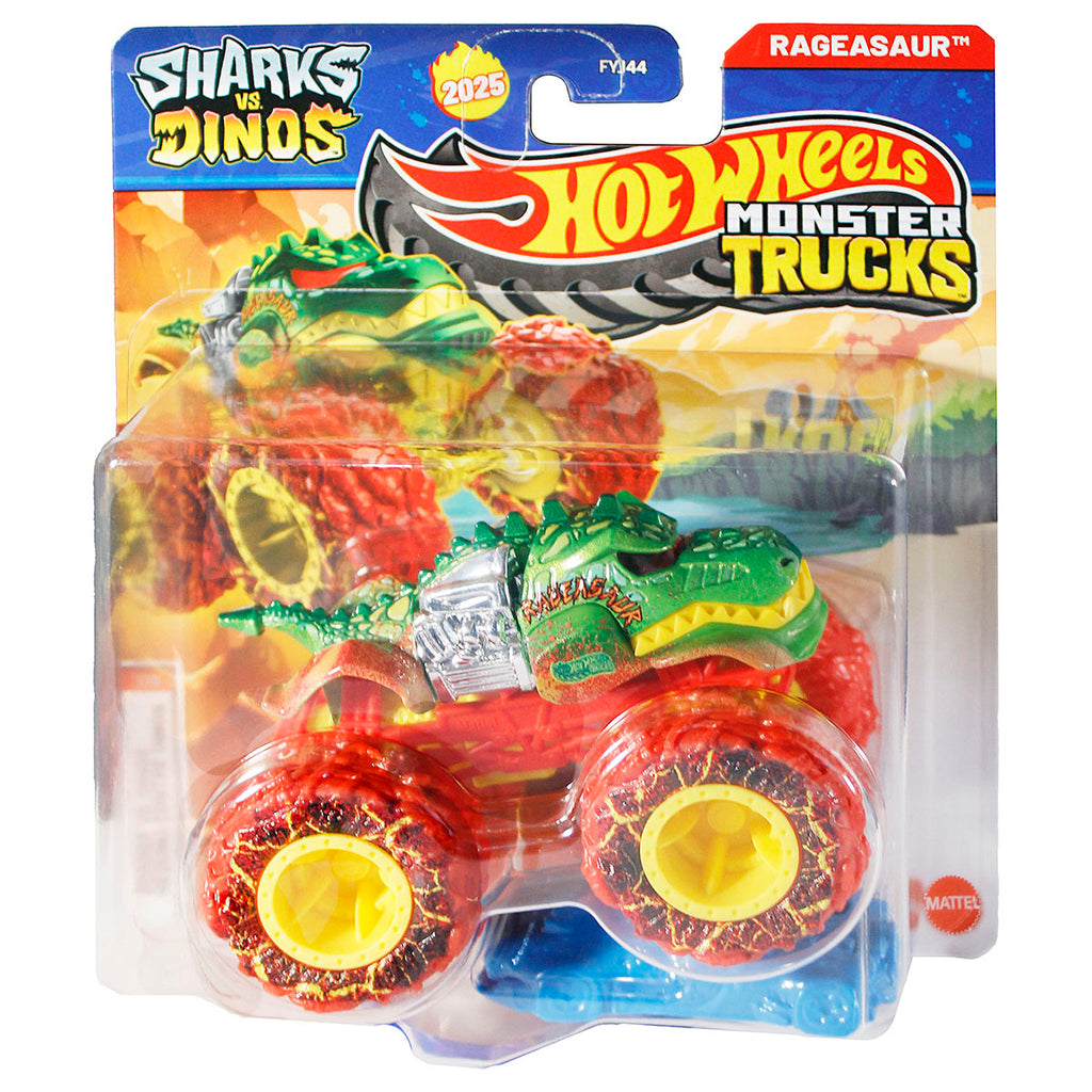 Hot Wheels Monster Trucks Shark Vs Dino Rageasaur Truck (styles vary)