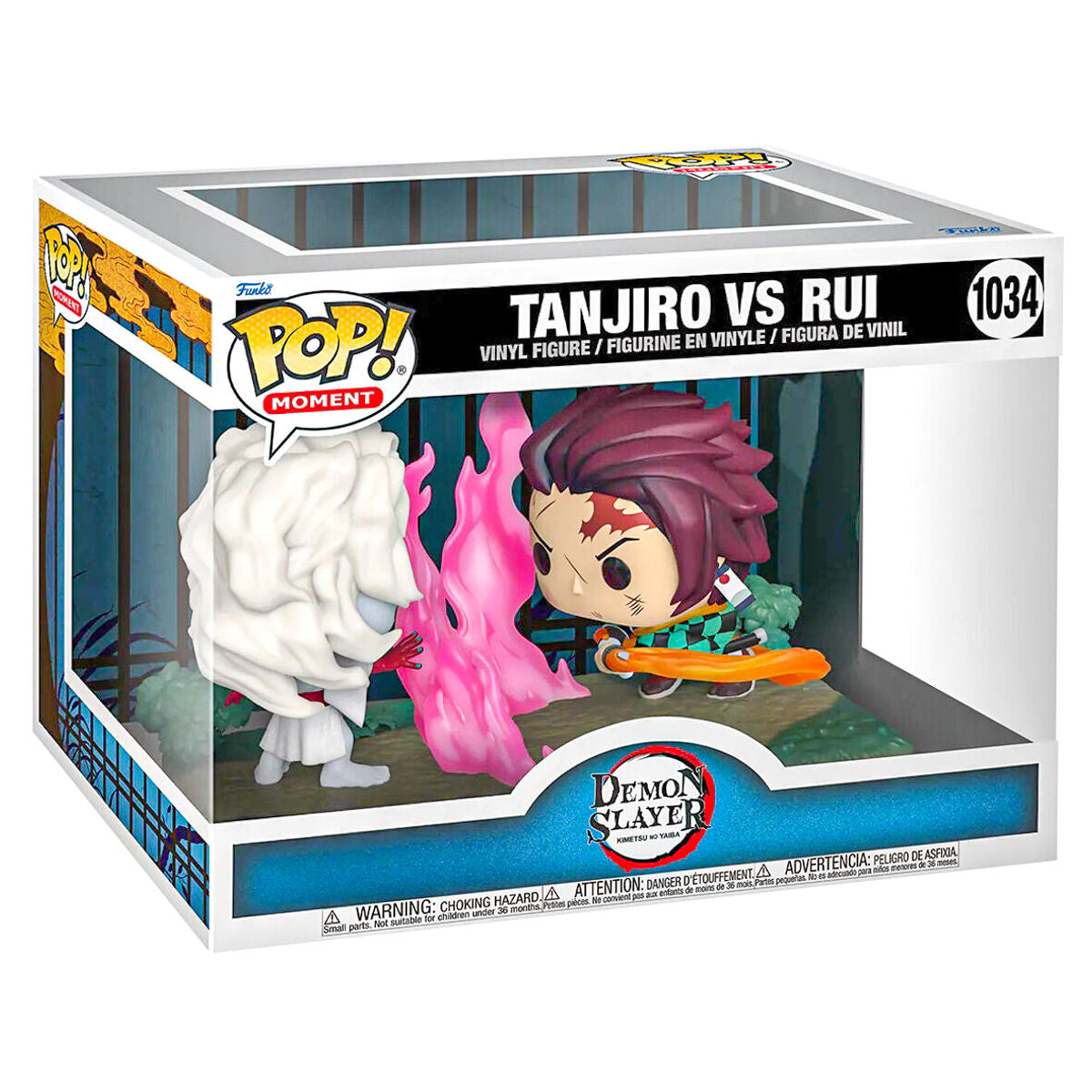 Funko POP Tanjiro vs Rui Diorama Figure Demon Slayer #1034 Animation Moment