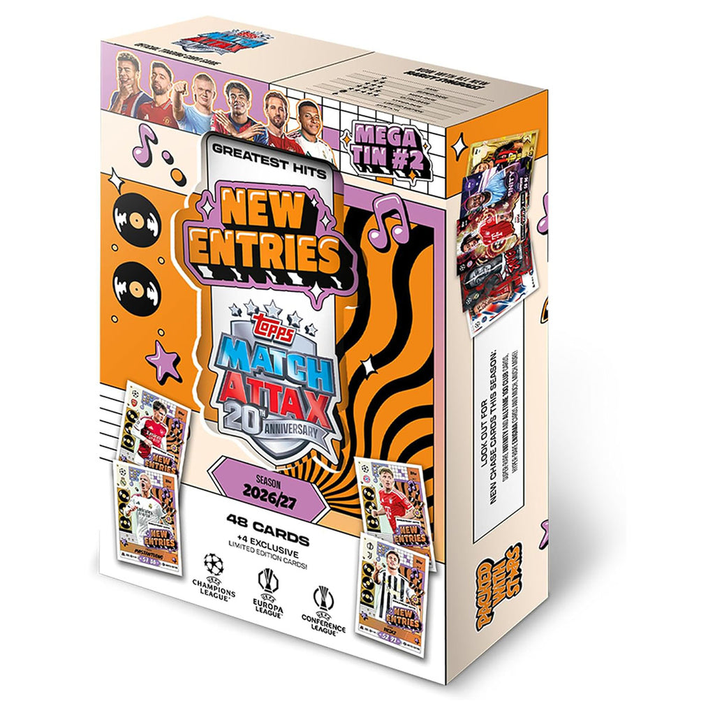 Topps Match Attax 20th Anniversary Trading Card Game UCC 2026/27 New Entries Mega Tin #2