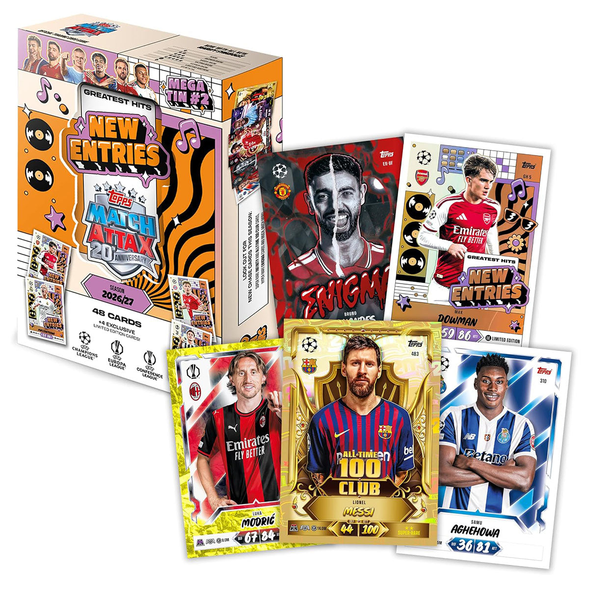 Topps Match Attax 20th Anniversary Trading Card Game UCC 2026/27 New Entries Mega Tin #2