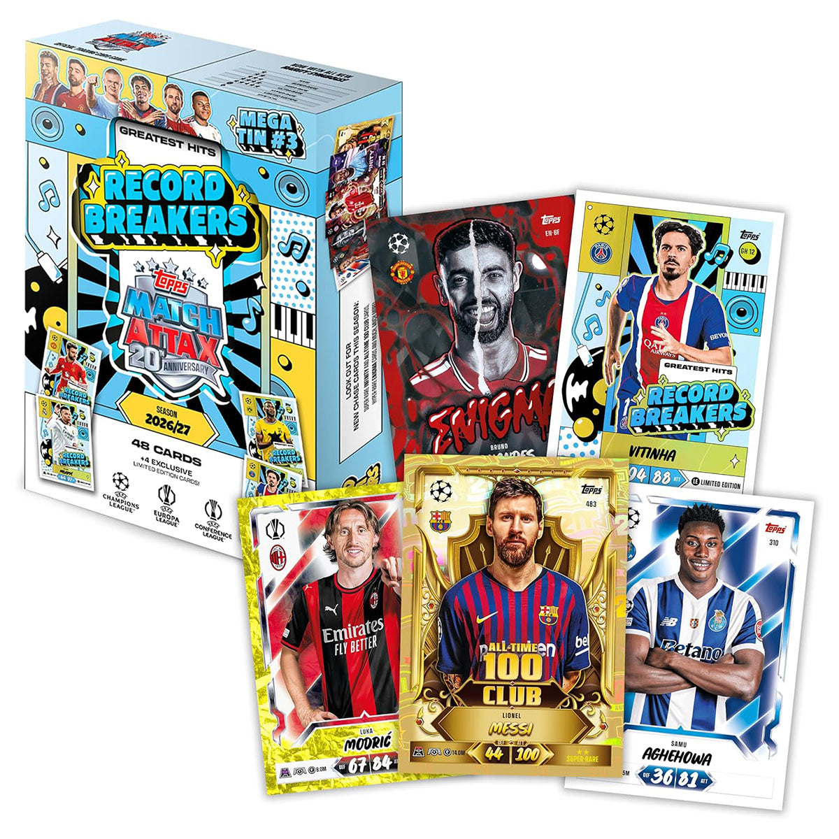 Topps Match Attax 20th Anniversary Trading Card Game UCC 2026/27 Record Breakers Mega Tin #3