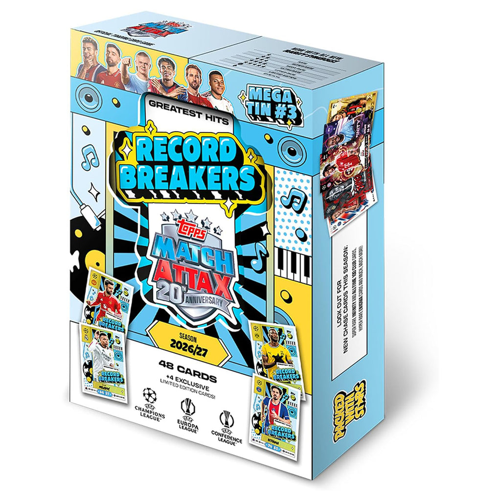 Topps Match Attax 20th Anniversary Trading Card Game UCC 2026/27 Record Breakers Mega Tin #3