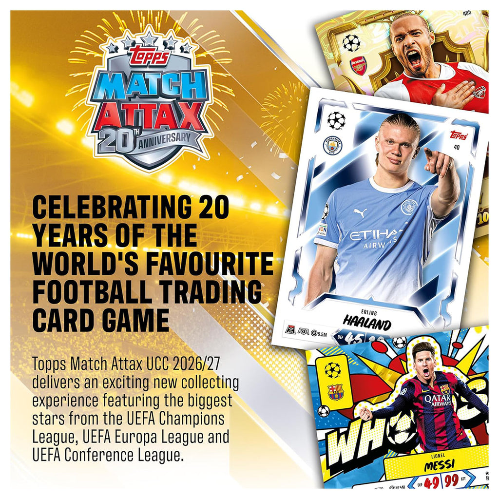 Topps Match Attax 20th Anniversary Trading Card Game UCC 2026/27 Record Breakers Mega Tin #3