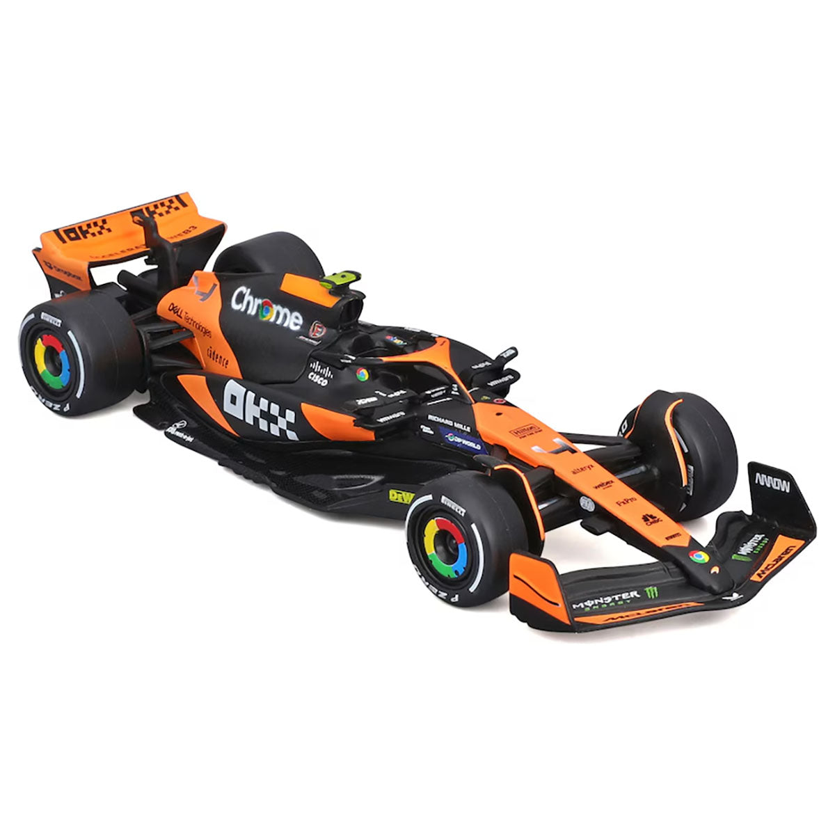 Bburago McLaren F1 MCL38 Miami Grand Prix 2024 Lando Norris 1:43 Race Car