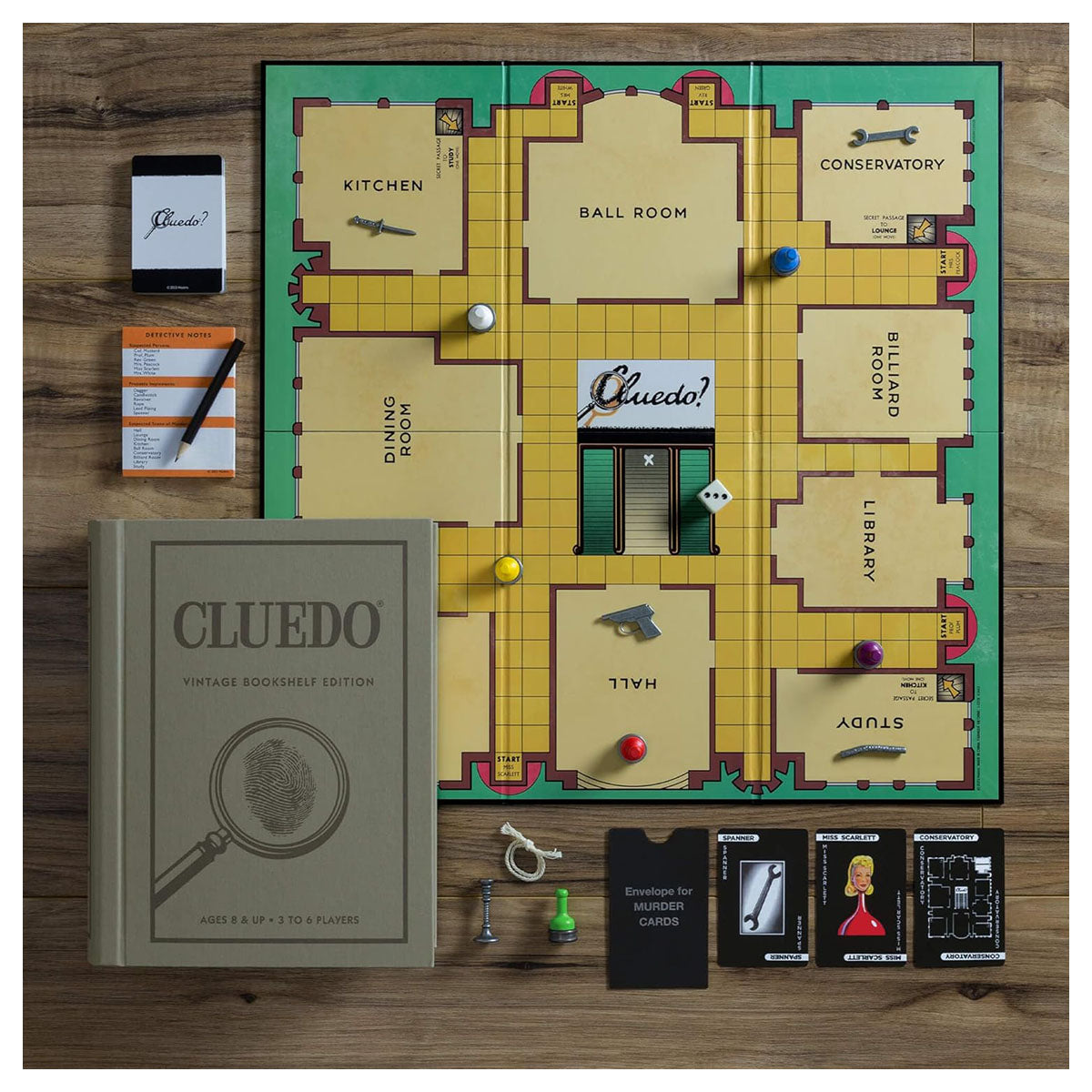 Cluedo Vintage Bookshelf UK Edition