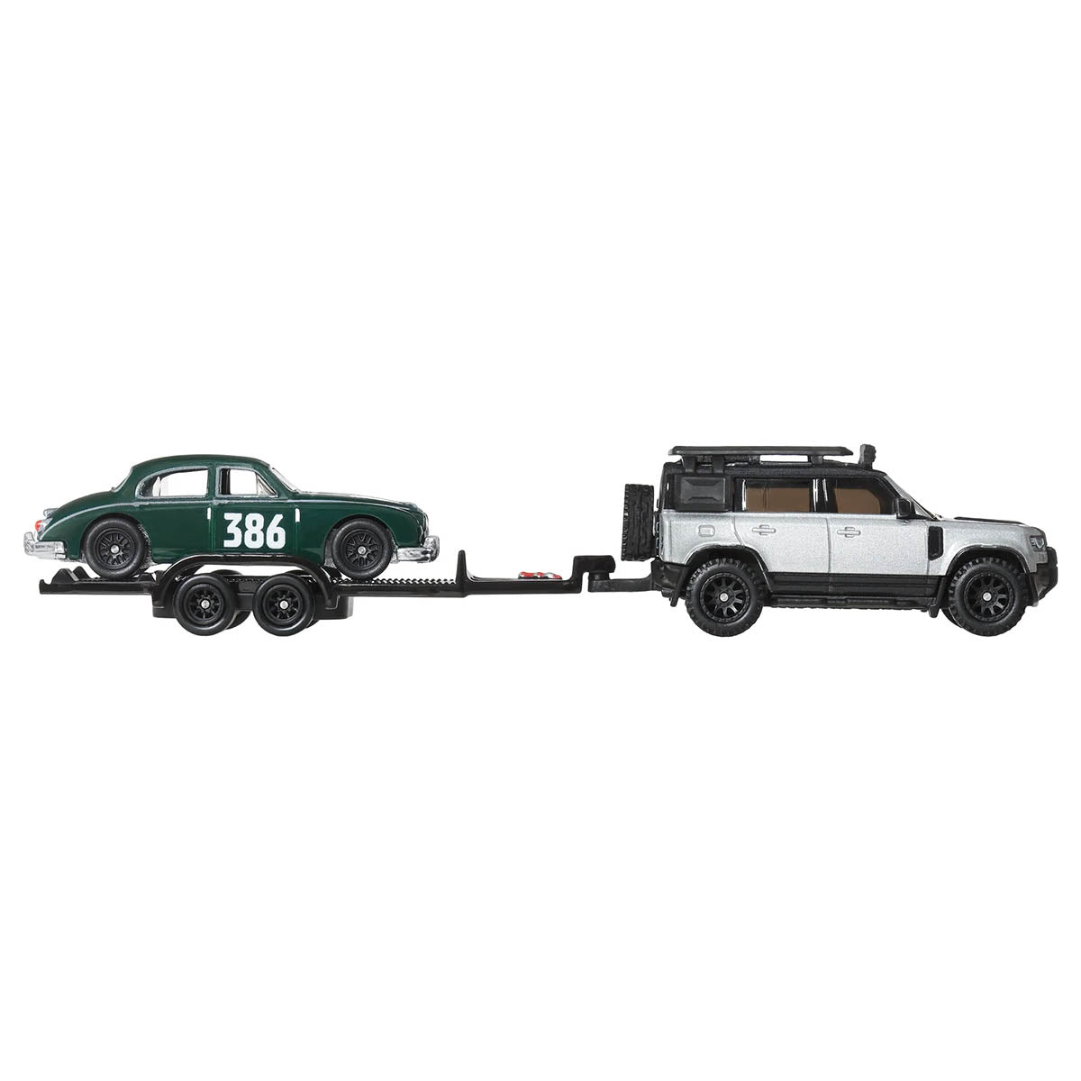 Hot Wheels Car Culture Team Transport: Jaguar MK1 and 2023 Land Rover Defender 110 1:64 Cars