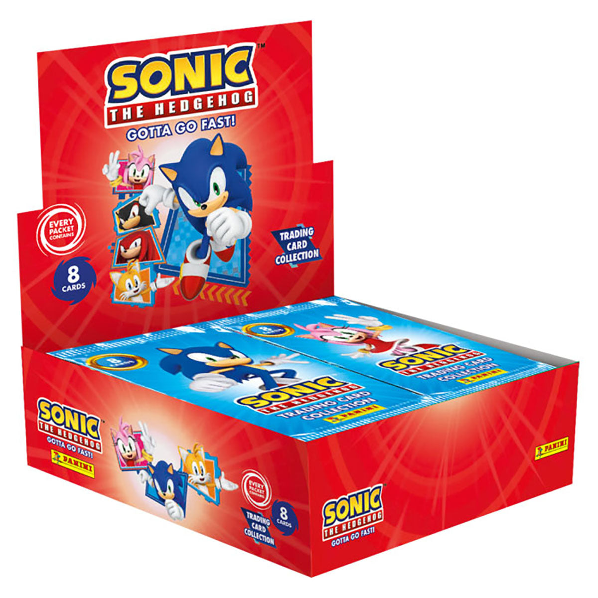 Sonic The Hedgehog trading cards display