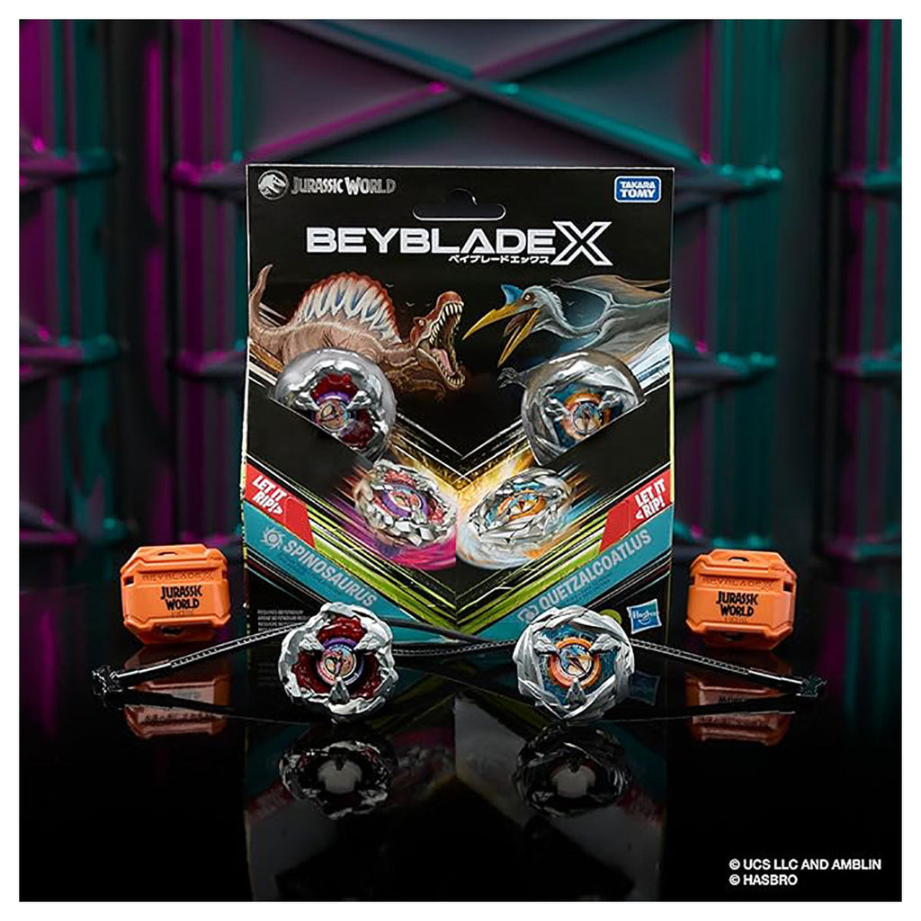  Beyblade X Jurassic World Spinosaurus vs Quetzalcoatlus Set