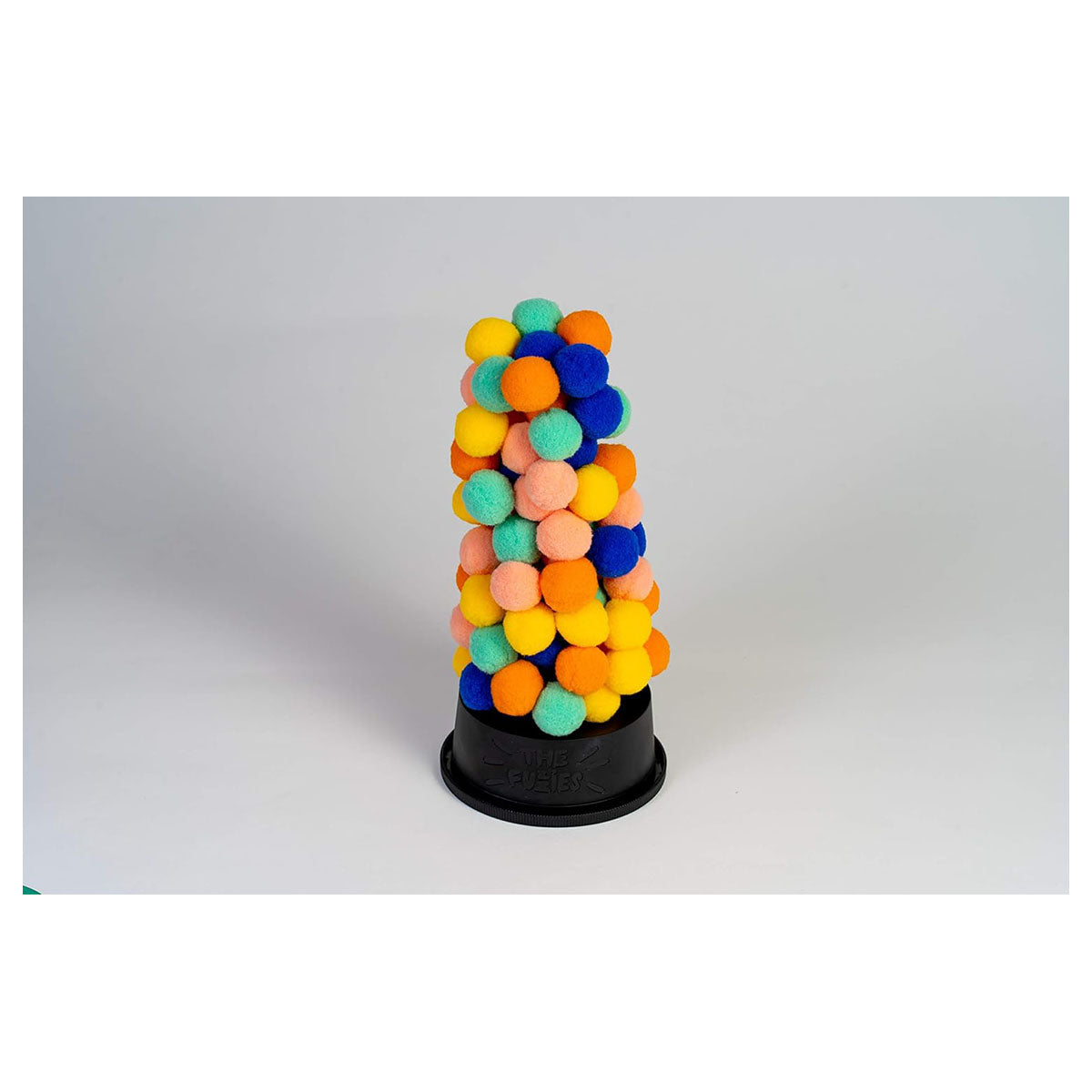 The Fuzzies gameplay stacking fluffy balls tower game setup