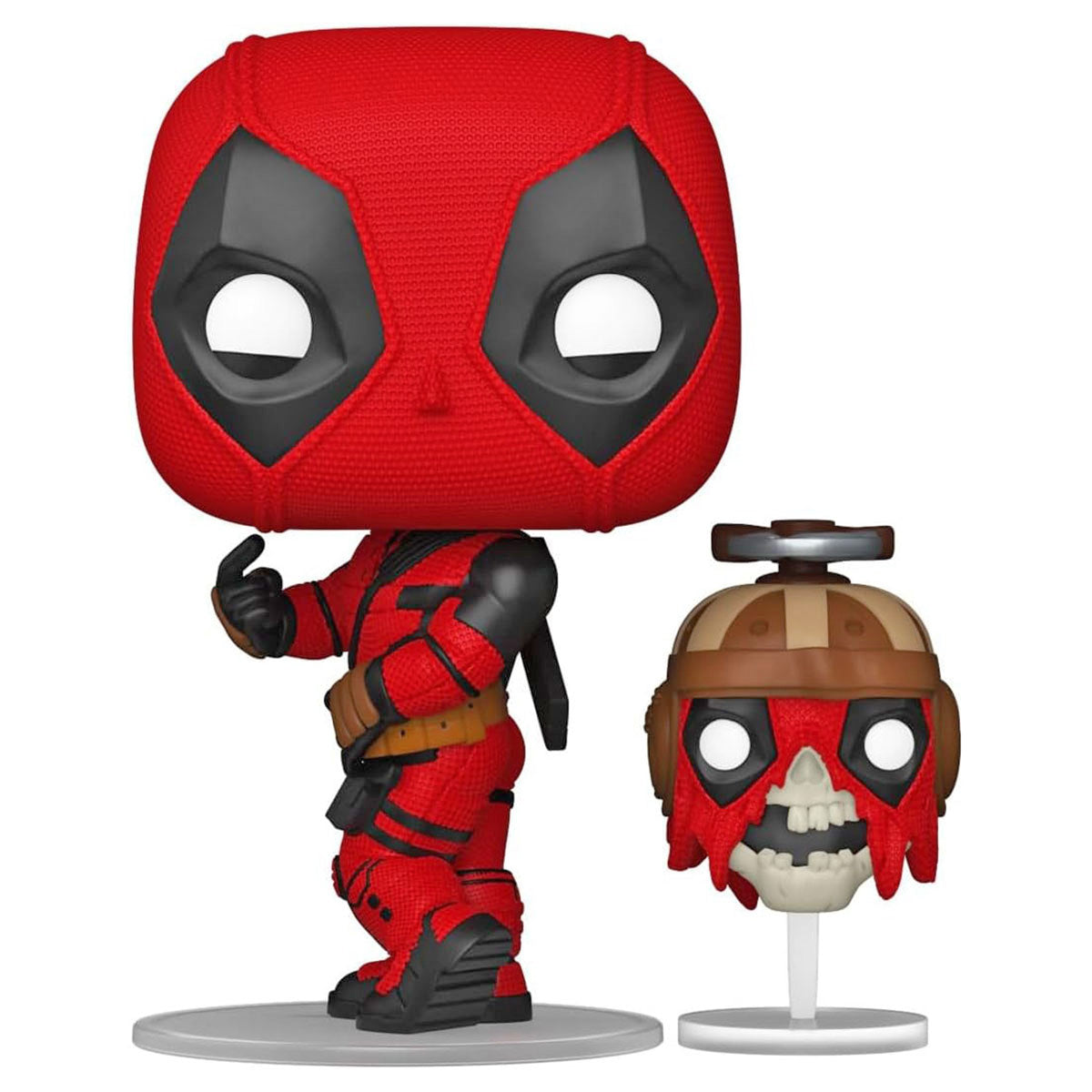 Funko Pop! Marvel Deadpool & Wolverine:Â Deadpool with Headpool Bobble Head Figures #1400