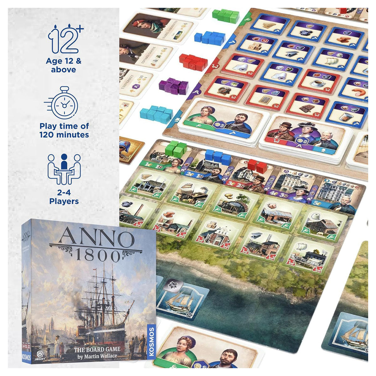Anno 1800 - Industrial Revolution Strategy Board Game for 2-4 Players