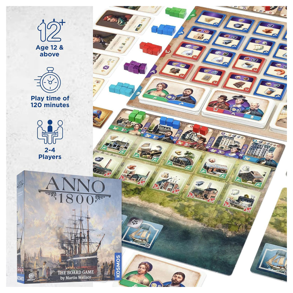 Anno 1800 - Industrial Revolution Strategy Board Game for 2-4 Players