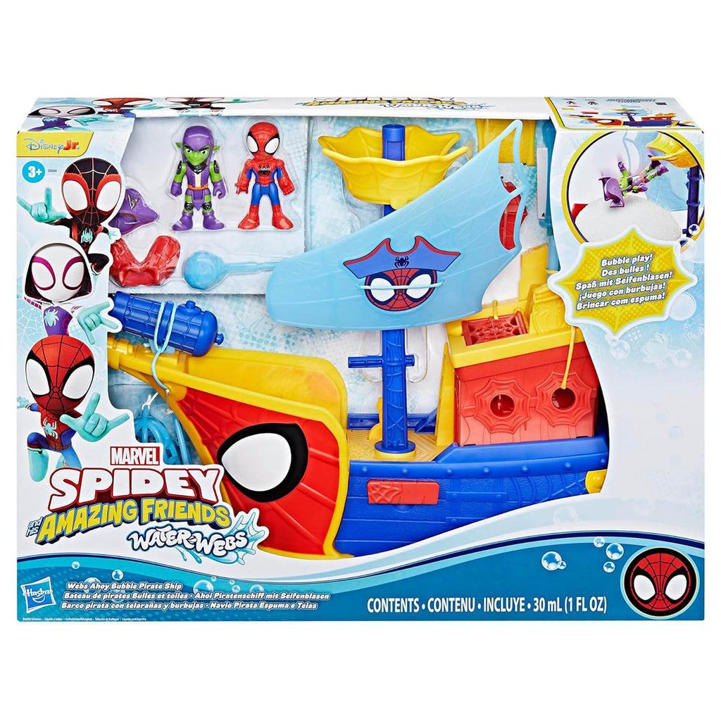 Marvel Spidey and his Amazing Friends: Water Webs Ahoy Bubble Pirate Ship Playset